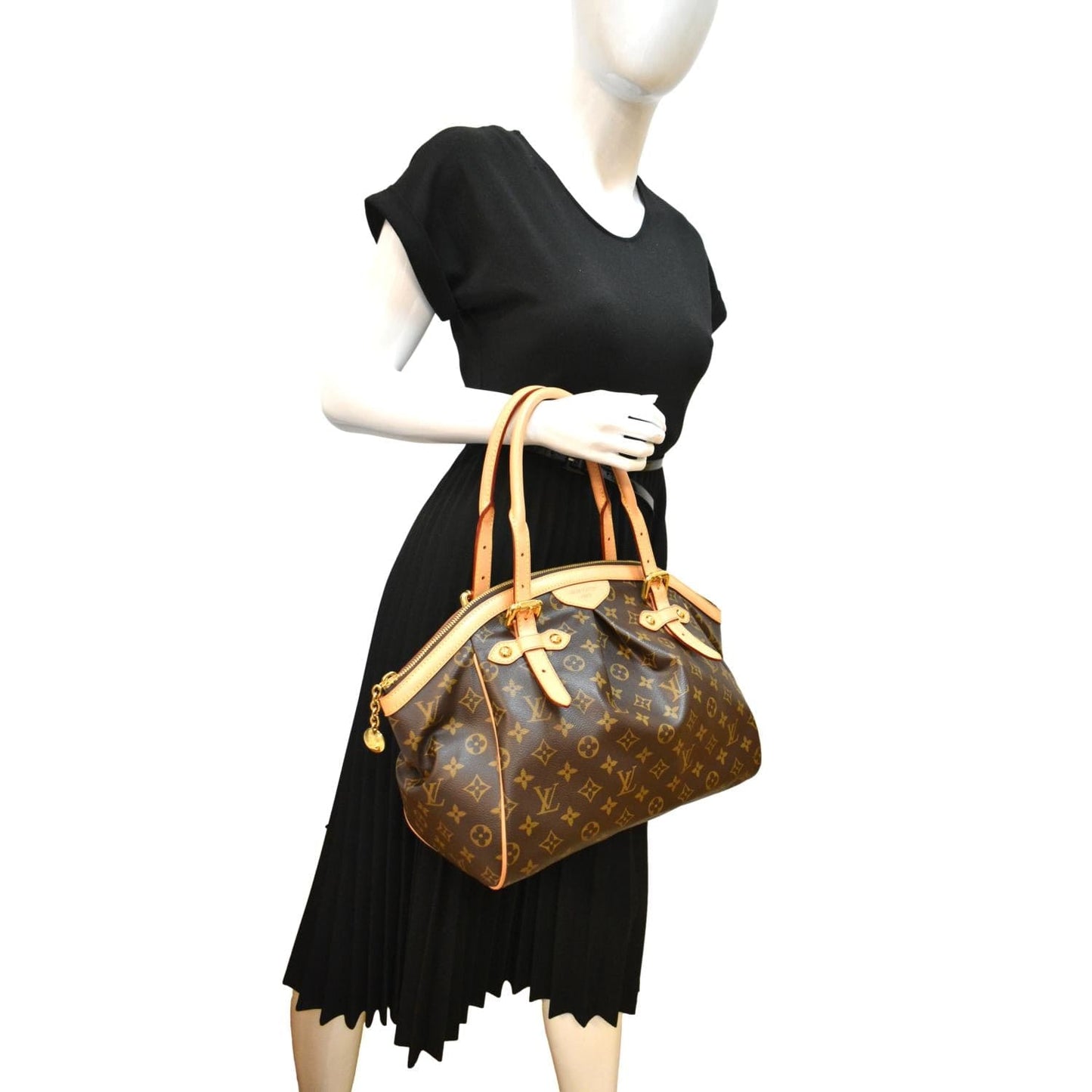 LOUIS VUITTON Tivoli GM Monogram Canvas Shoulder Bag Brown