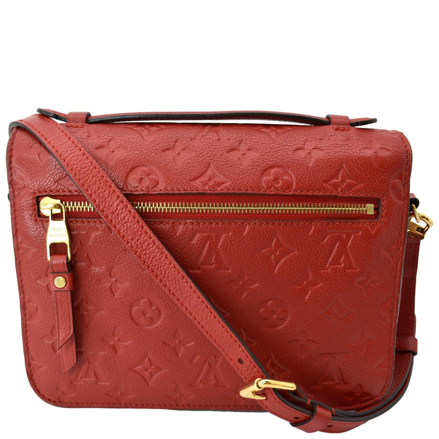 LOUIS VUITTON Metis Pochette Empreinte Leather Crossbody Bag Red