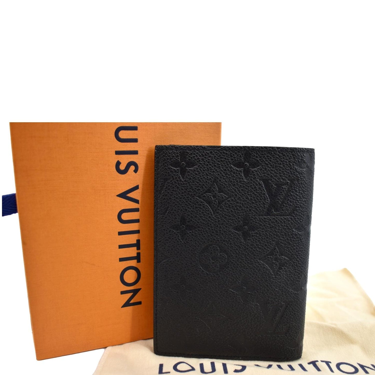 LOUIS VUITTON Passport Holder Monogram Empreinte Wallet Black