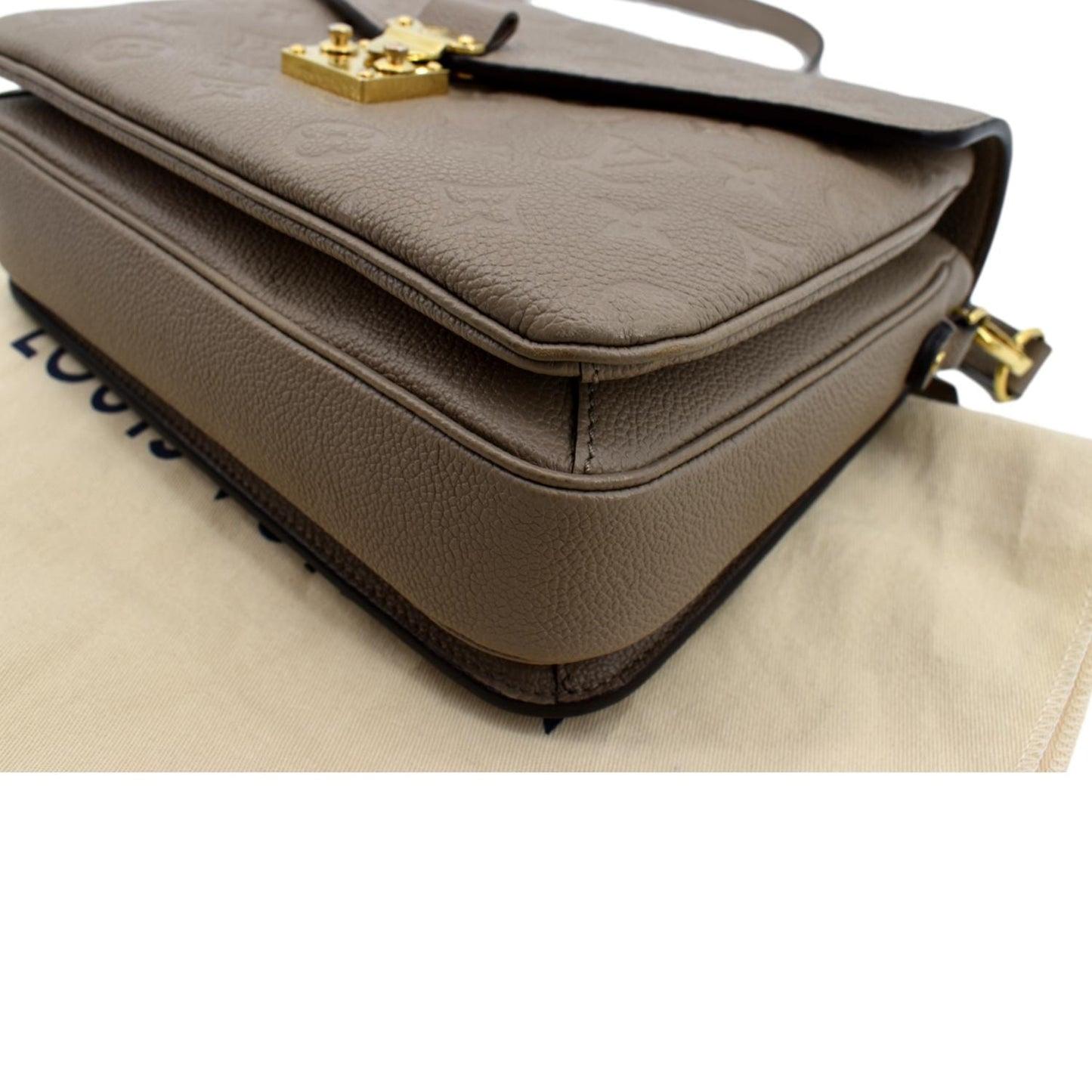 LOUIS VUITTON Metis Pochette Empreinte Leather Crossbody Bag Turtledove