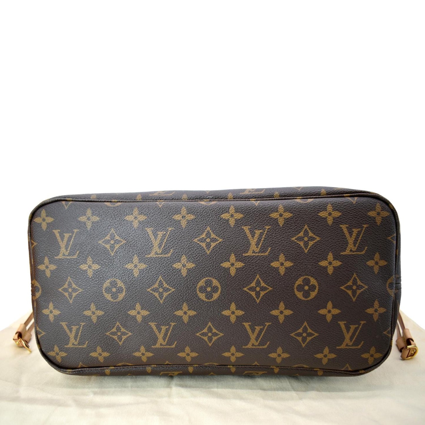 LOUIS VUITTON Neverfull MM Monogram Canvas Tote Bag Brown