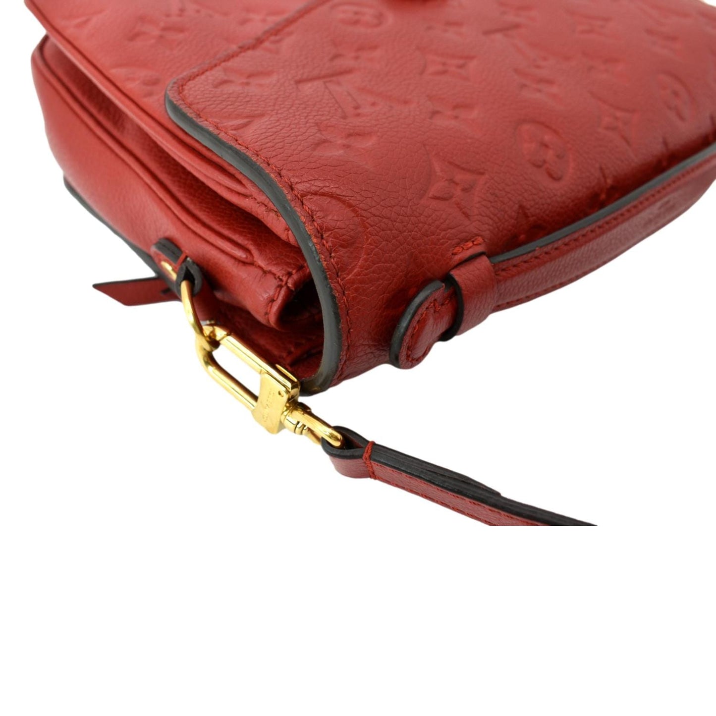 LOUIS VUITTON Metis Pochette Empreinte Leather Crossbody Bag Red