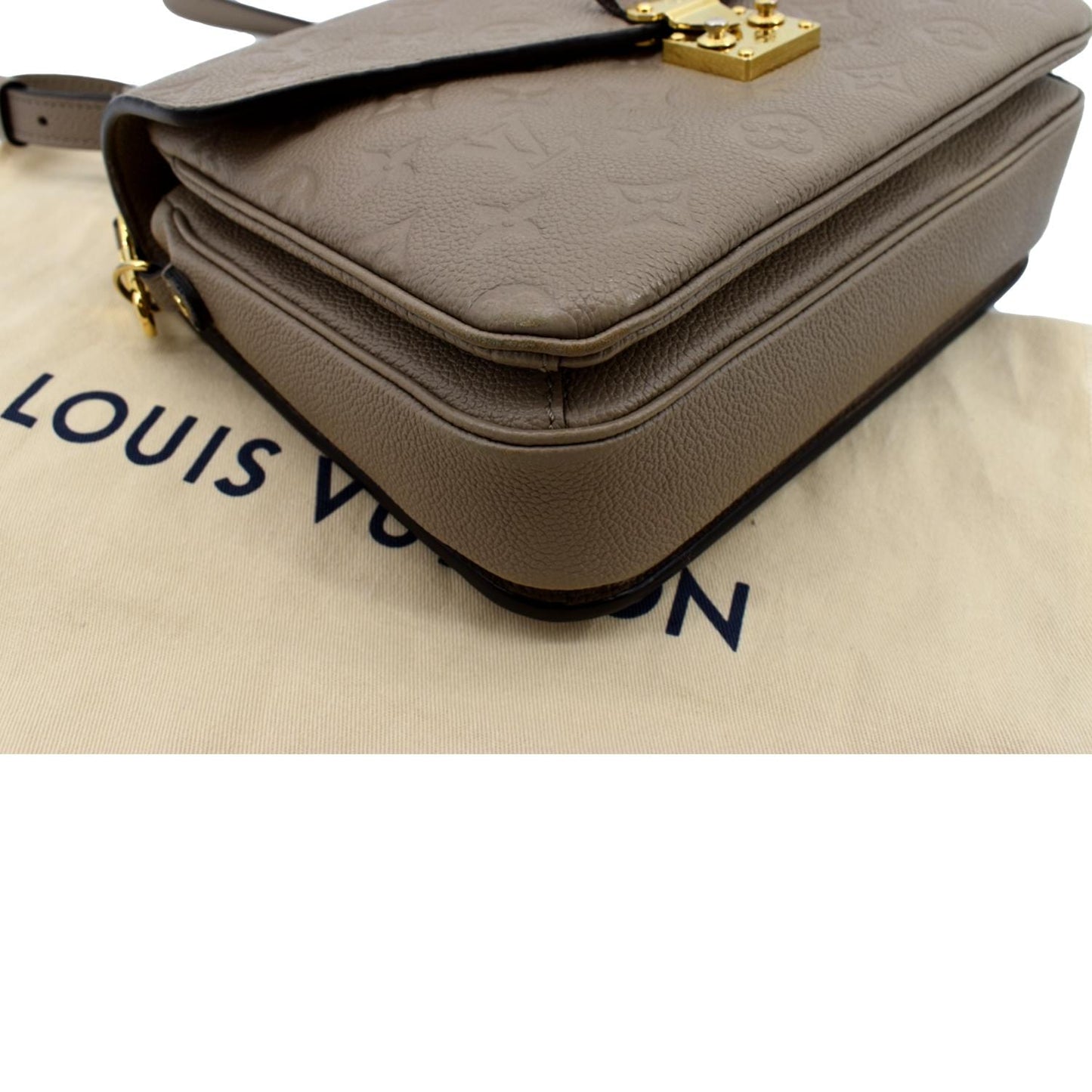 LOUIS VUITTON Metis Pochette Empreinte Leather Crossbody Bag Turtledove