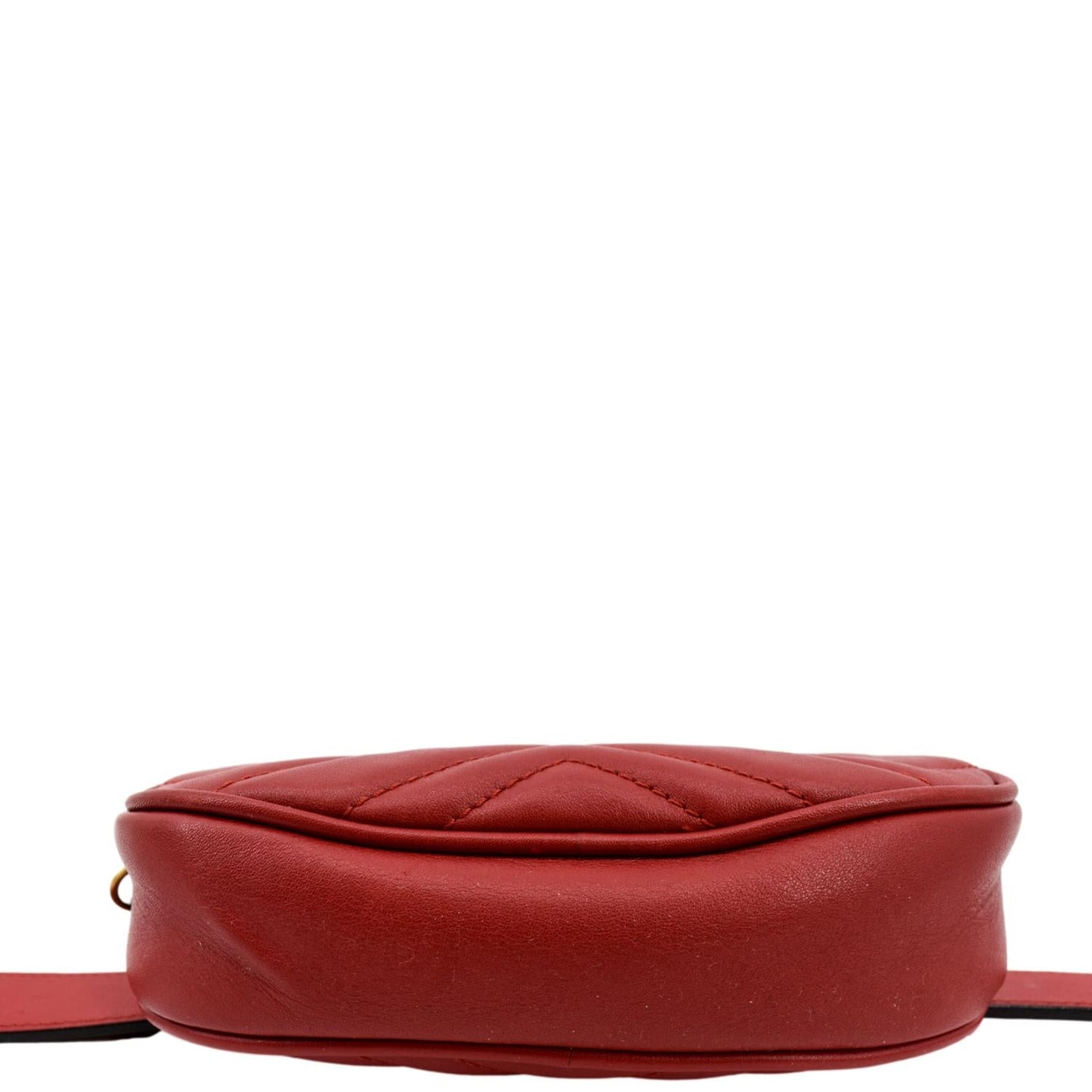GUCCI GG Marmont Matelasse Leather Belt Bag Red 476434