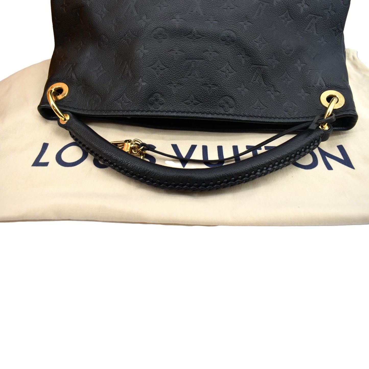 LOUIS VUITTON Artsy MM Empreinte Leather Hobo Bag Black