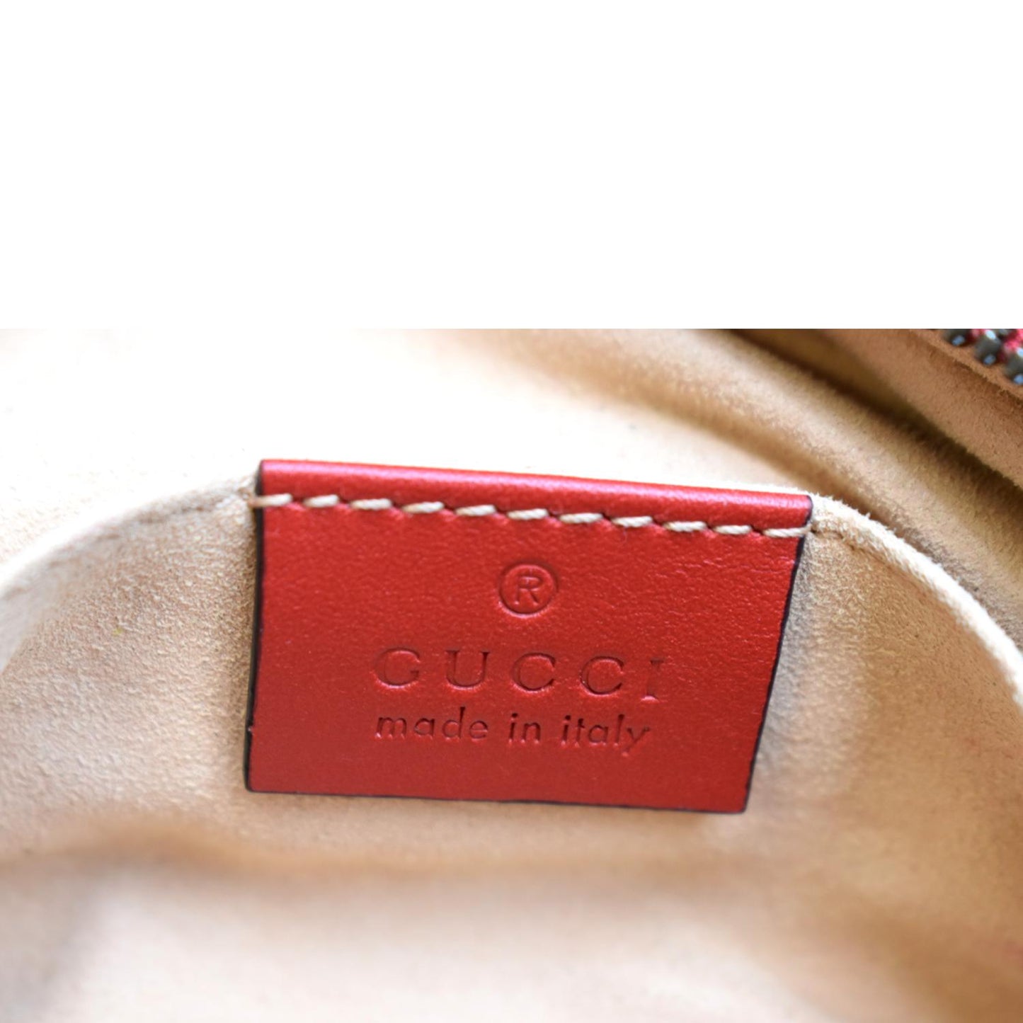 GUCCI GG Marmont Matelasse Leather Belt Bag Red 476434