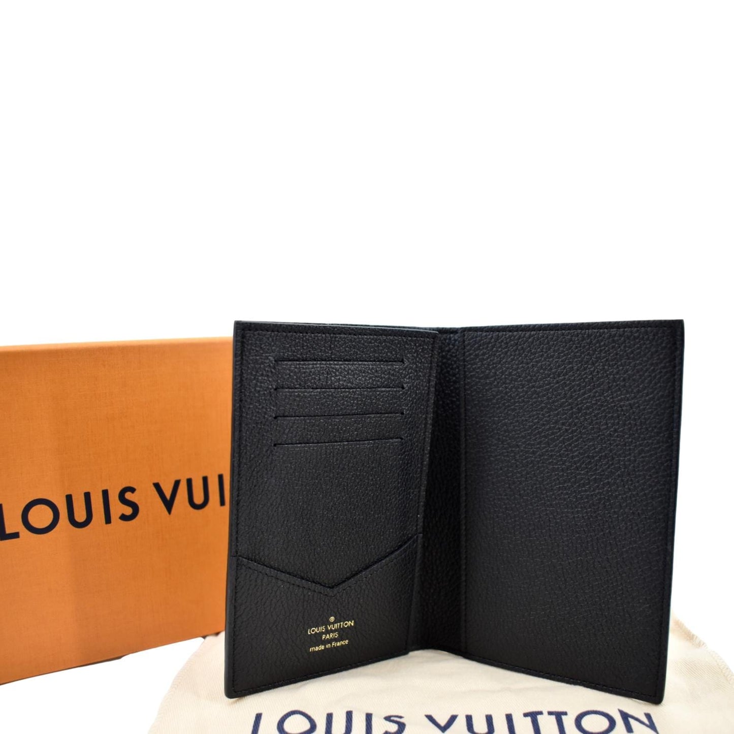 LOUIS VUITTON Passport Holder Monogram Empreinte Wallet Black