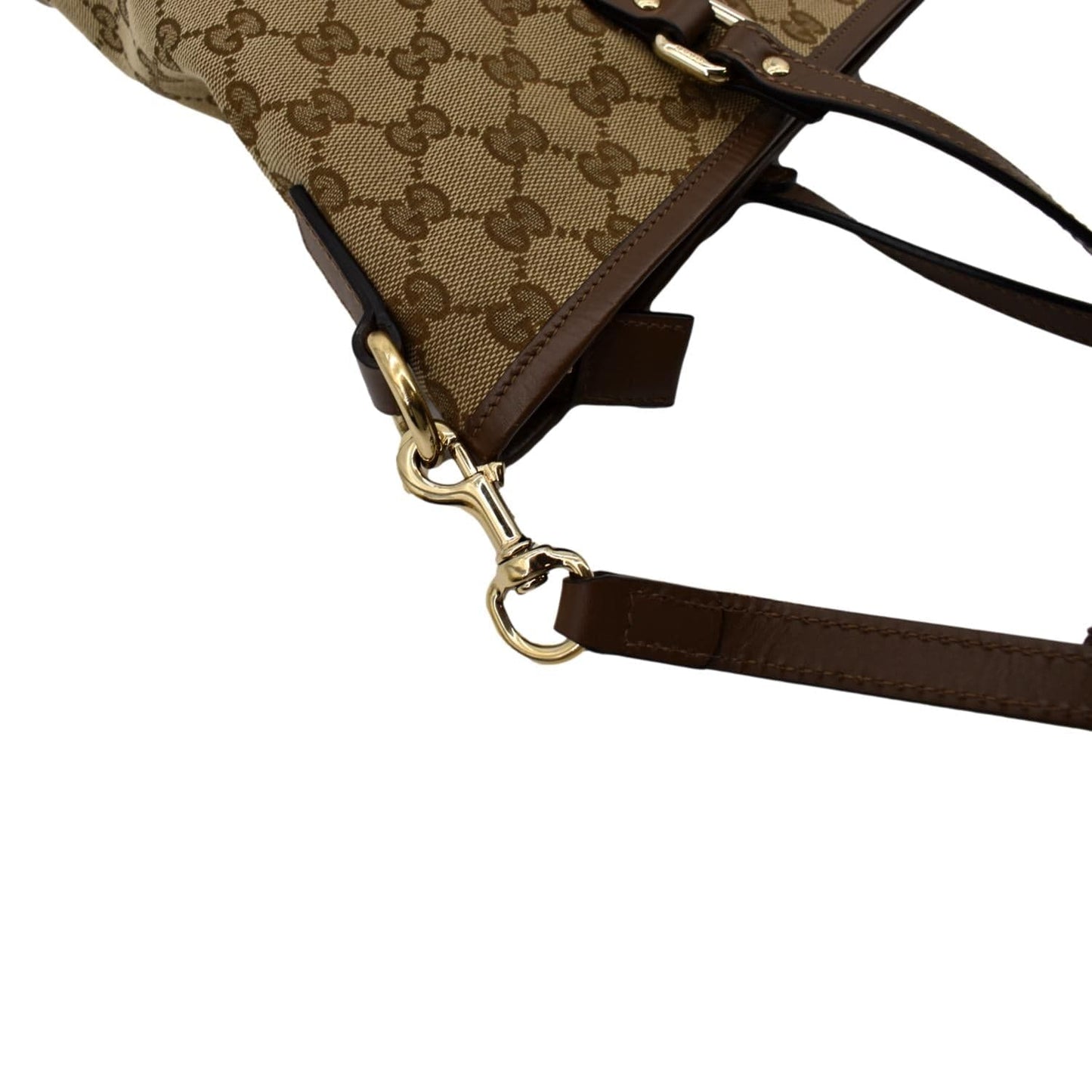 GUCCI GG Canvas Leather 2-Way Tote Shoulder Bag Beige 388929