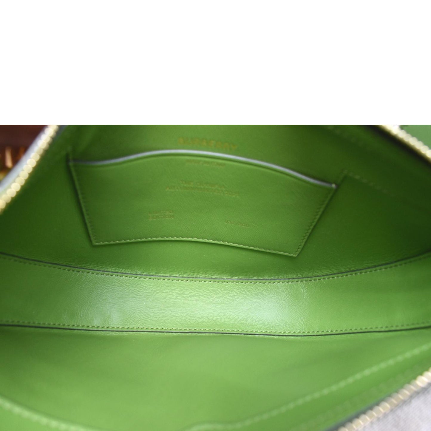 BURBERRY Olympia Mini Leather Chain Shoulder Bag Green