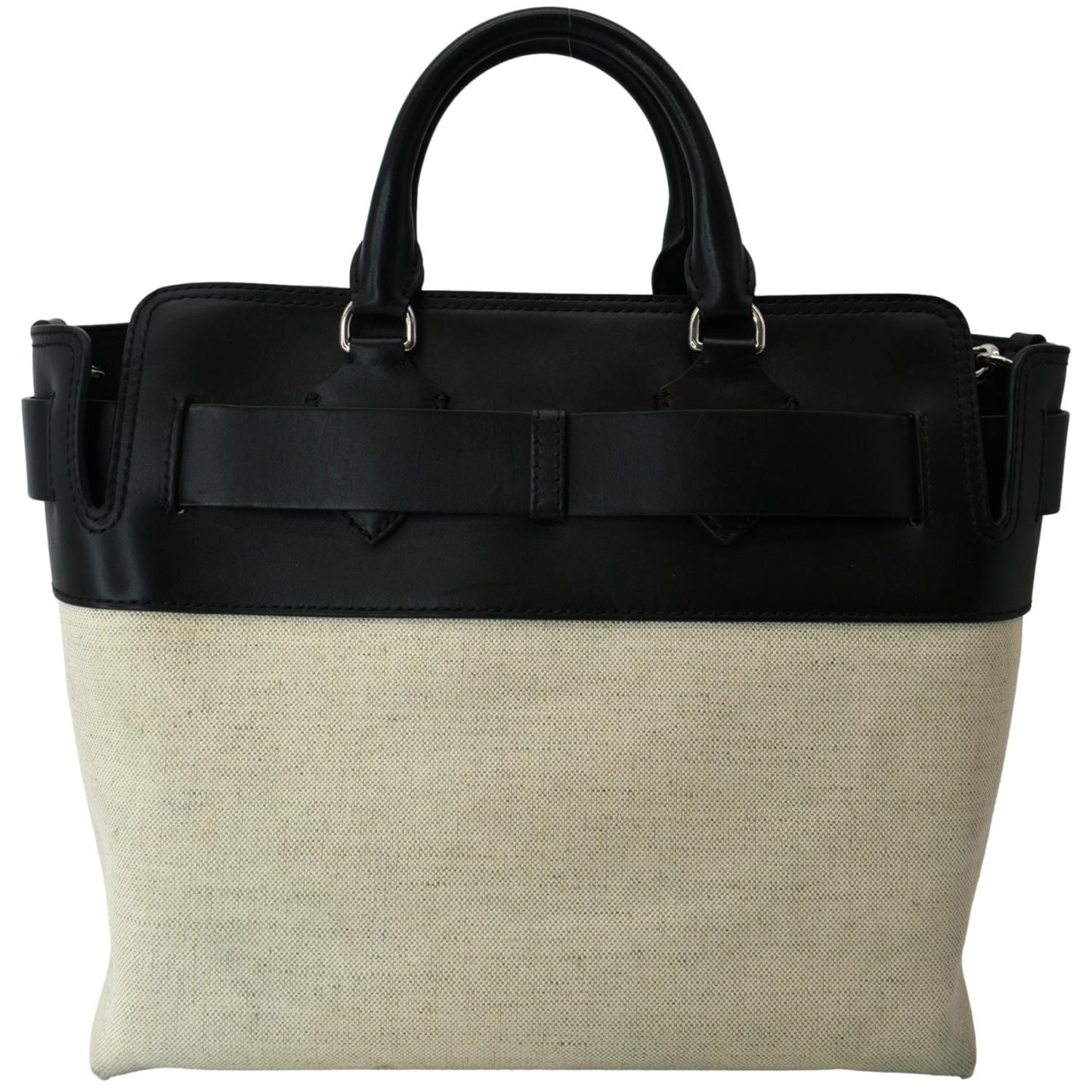 Burberry Medium Smooth Calfskin Canvas Belt Bag Black