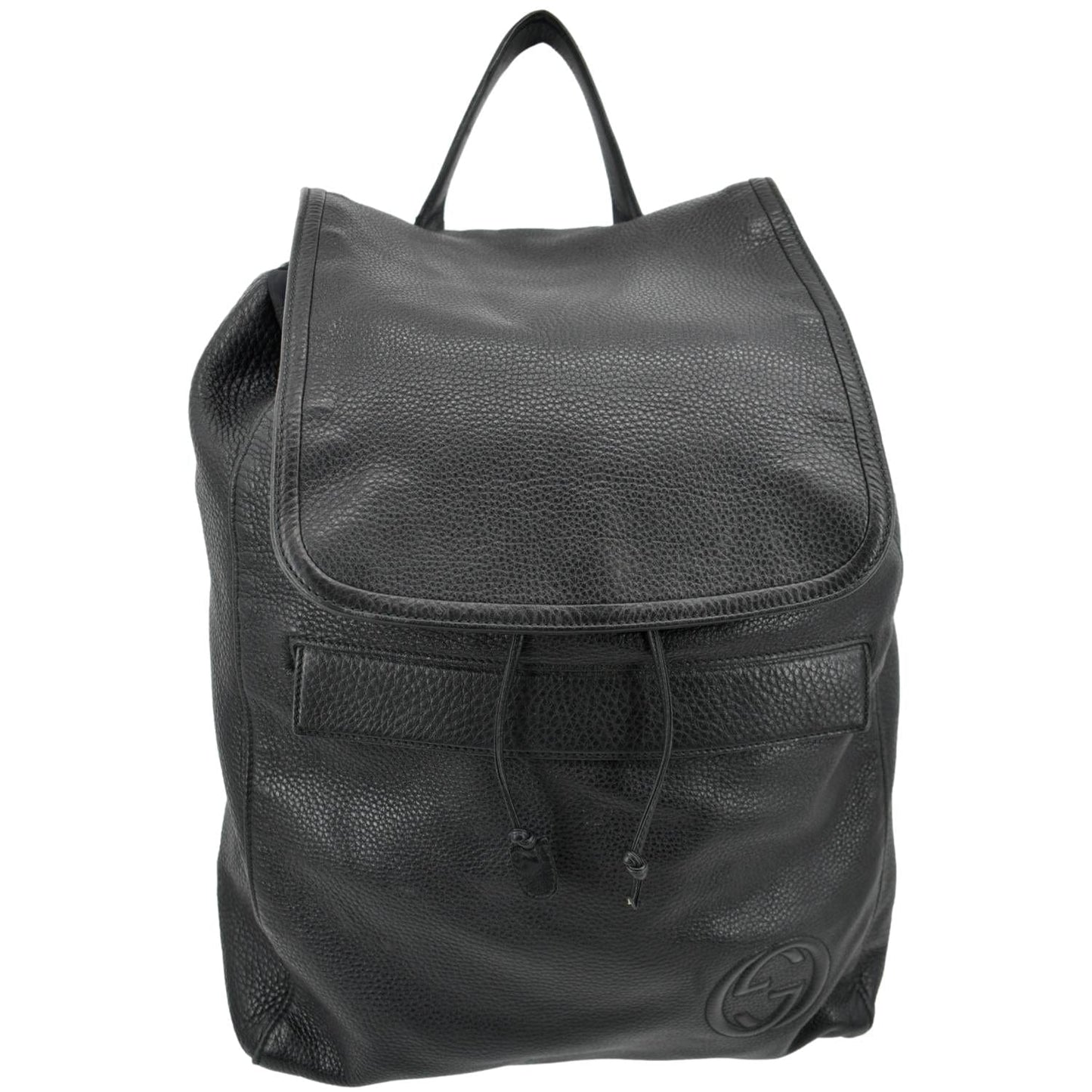 GUCCI GG Pebbled Leather Backpack Grey 322061