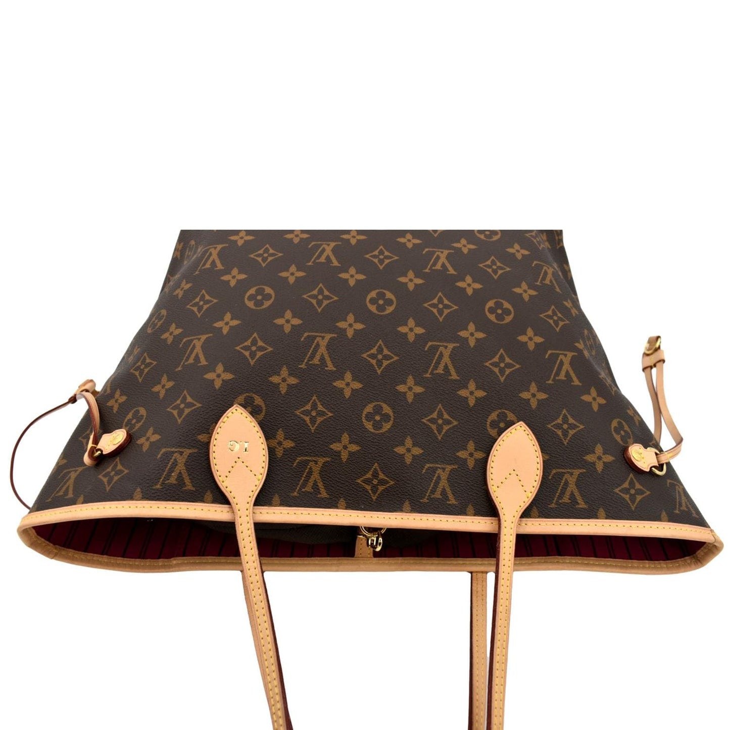 LOUIS VUITTON Neverfull MM Monogram Canvas Tote Bag Brown