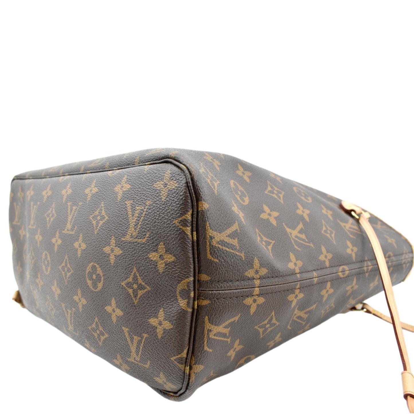 LOUIS VUITTON Neverfull MM Monogram Canvas Tote Bag Brown
