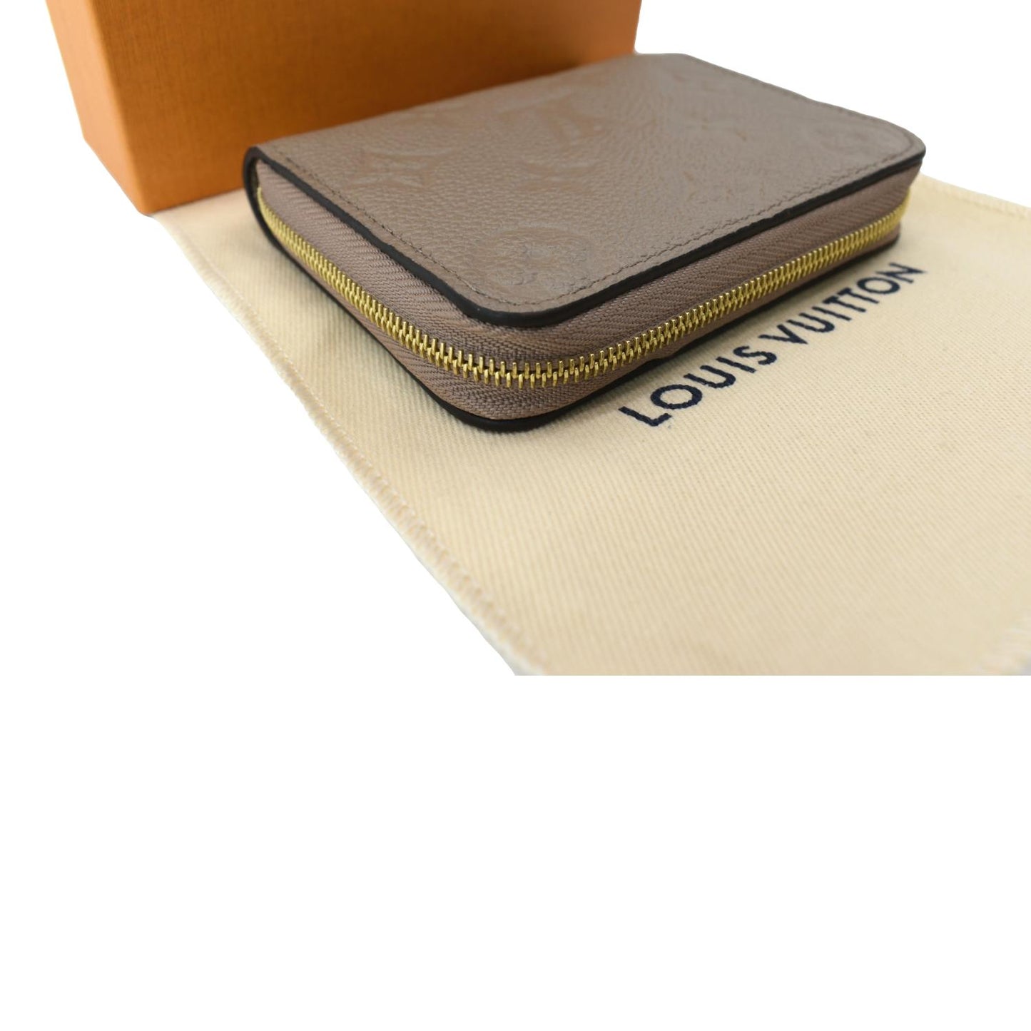Louis Vuitton Zippy Coin Purse Monogram Empreinte Leather Tourterelle Beige