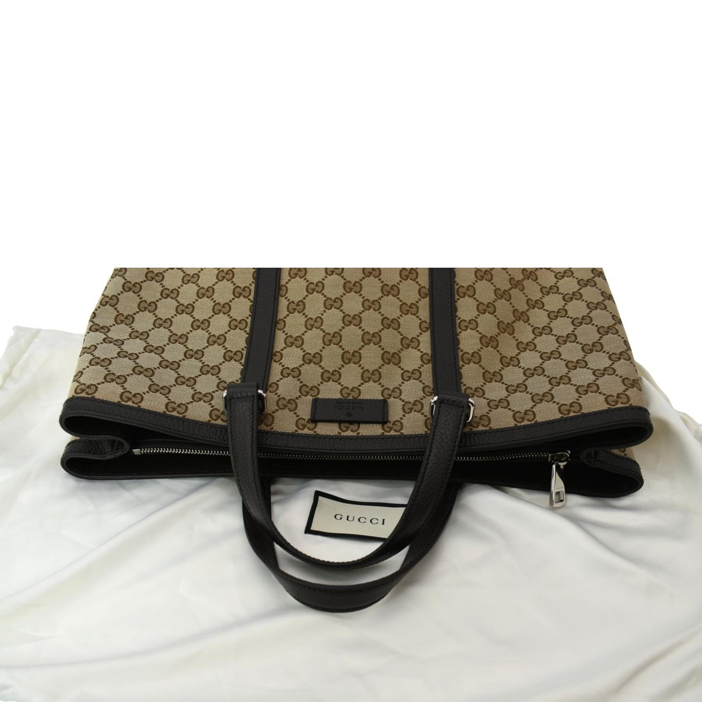 GUCCI GG Supreme Canvas Shopping Tote Bag Beige 449169