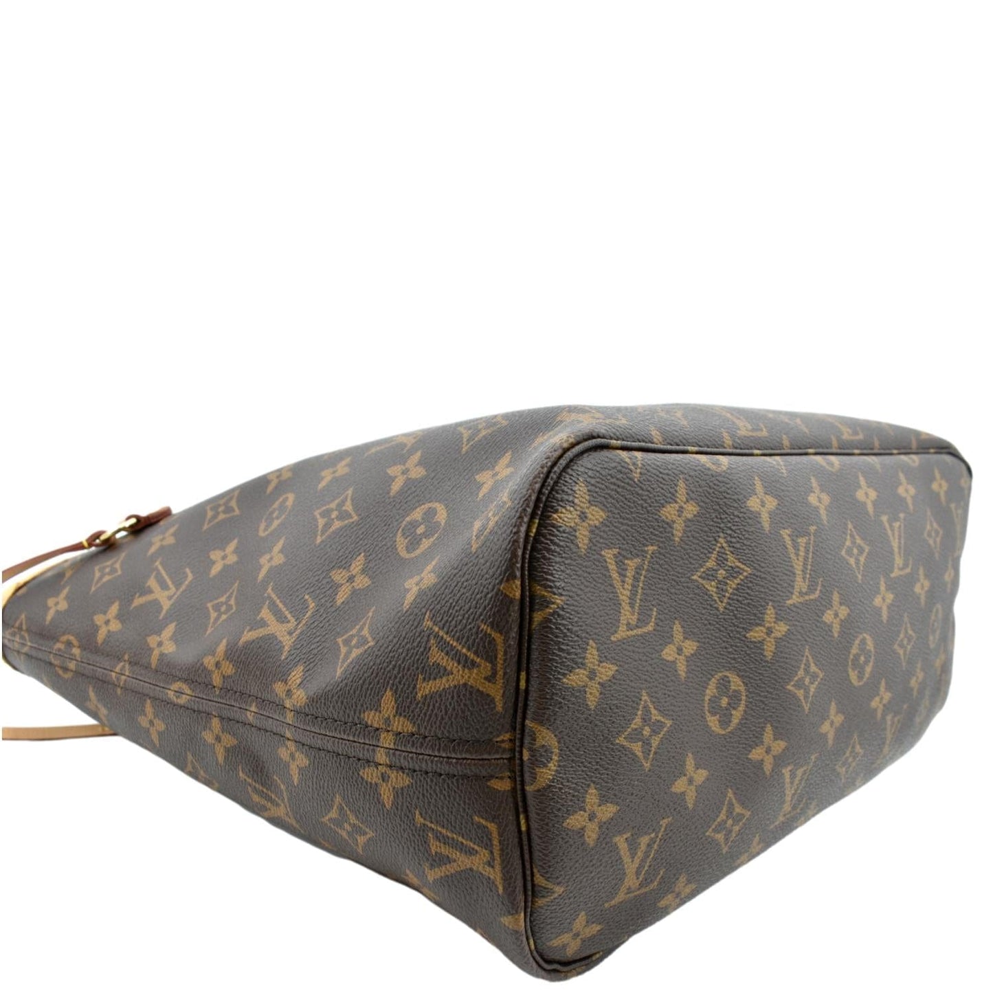 LOUIS VUITTON Neverfull MM Monogram Canvas Tote Bag Brown