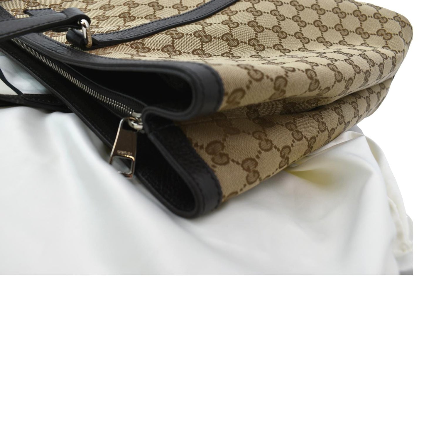 GUCCI GG Supreme Canvas Shopping Tote Bag Beige 449169