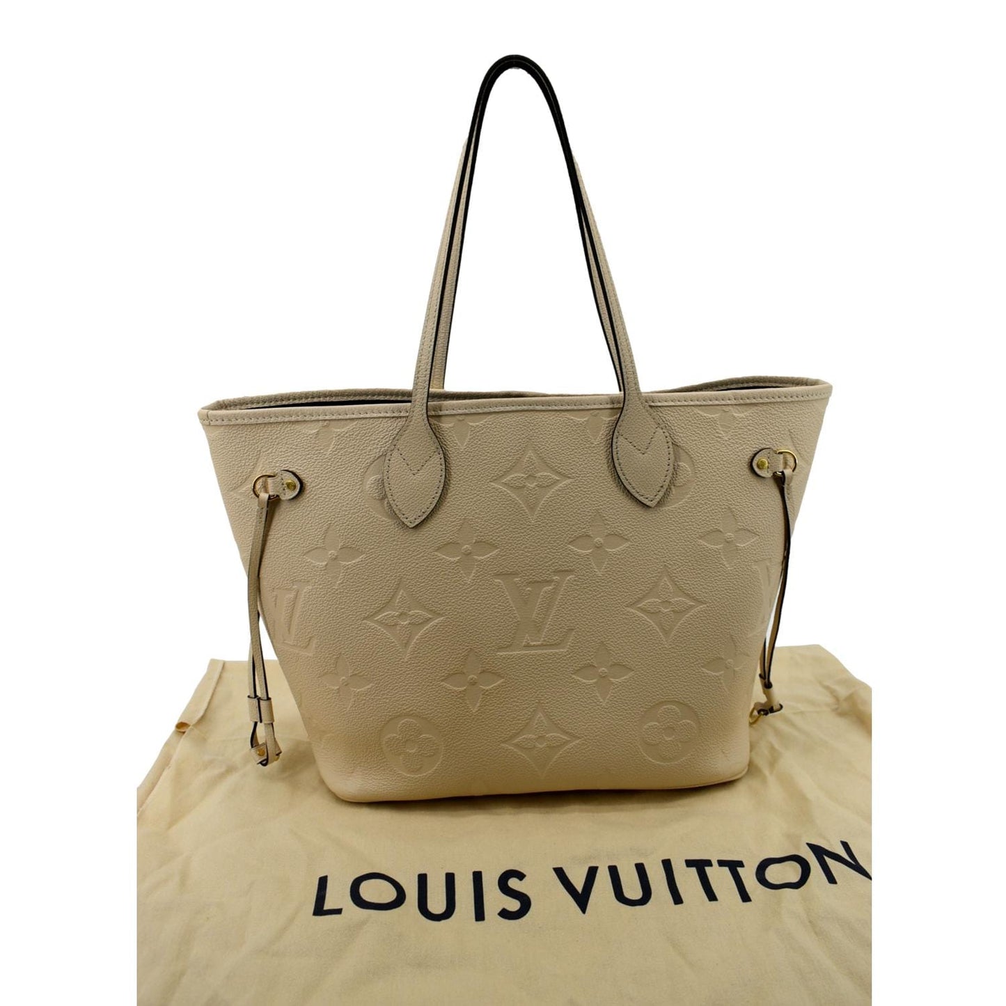 LOUIS VUITTON  Neverfull MM Monogram Empreinte Tote Bag Tourterelle  - Hot Deals
