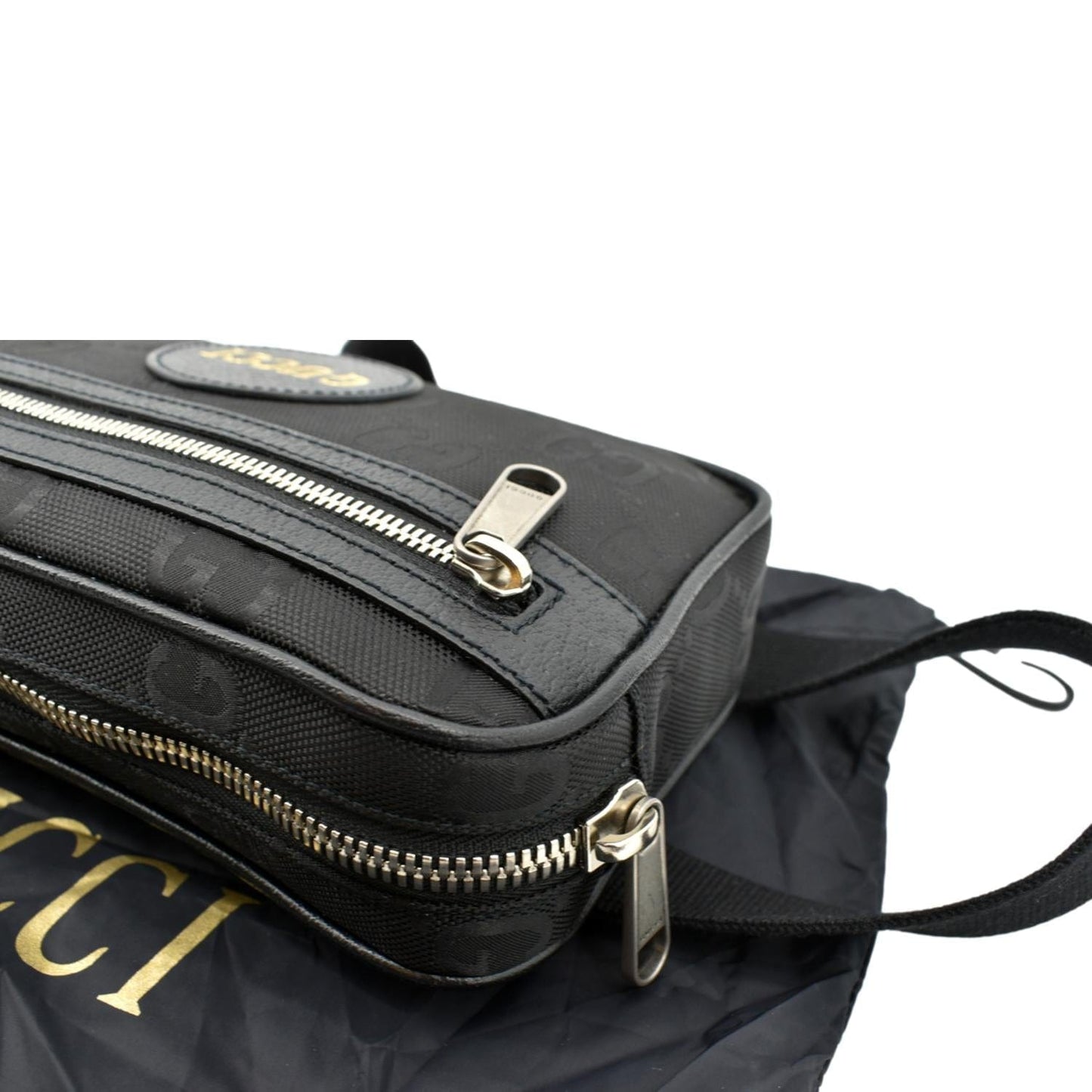 GUCCI Off The Grid GG Nylon Belt Bag Black 631341