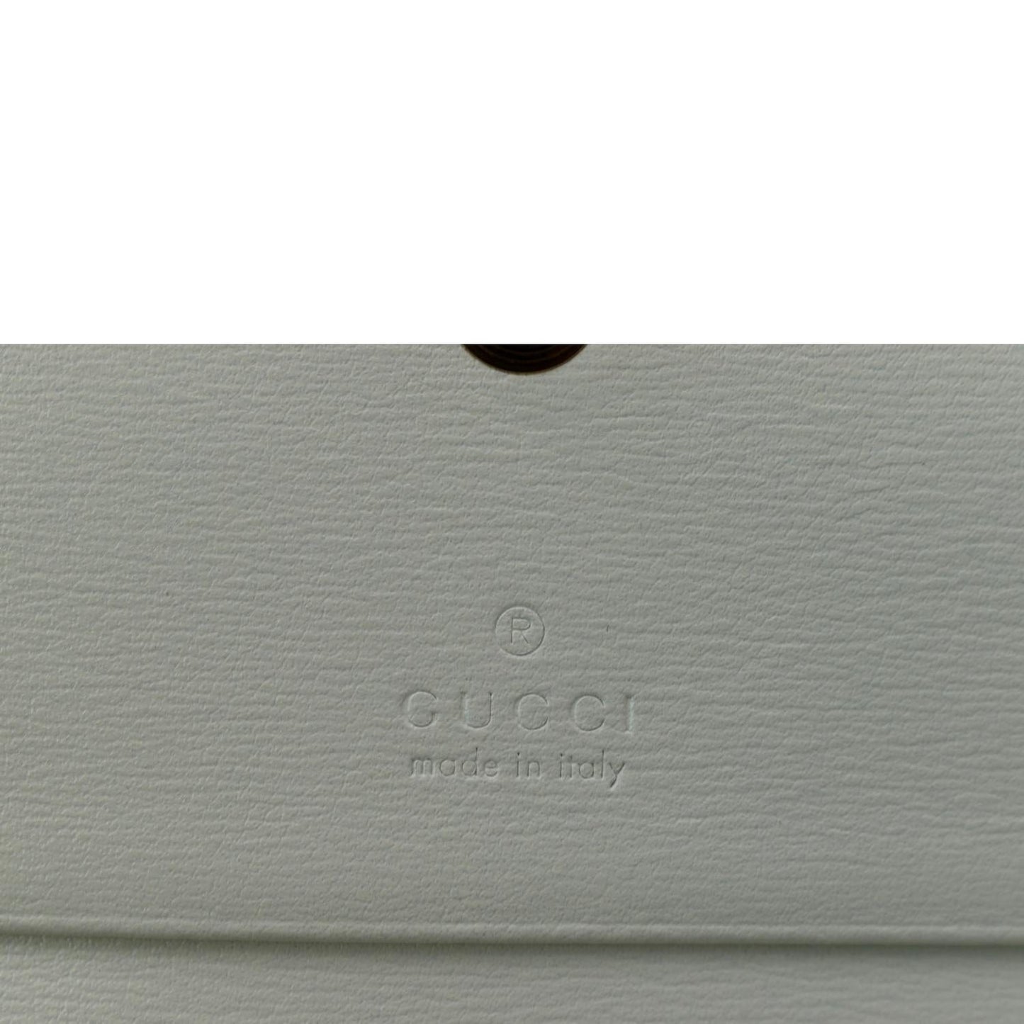 GUCCI Double G Web Trapuntata Card Case Wallet White 536453