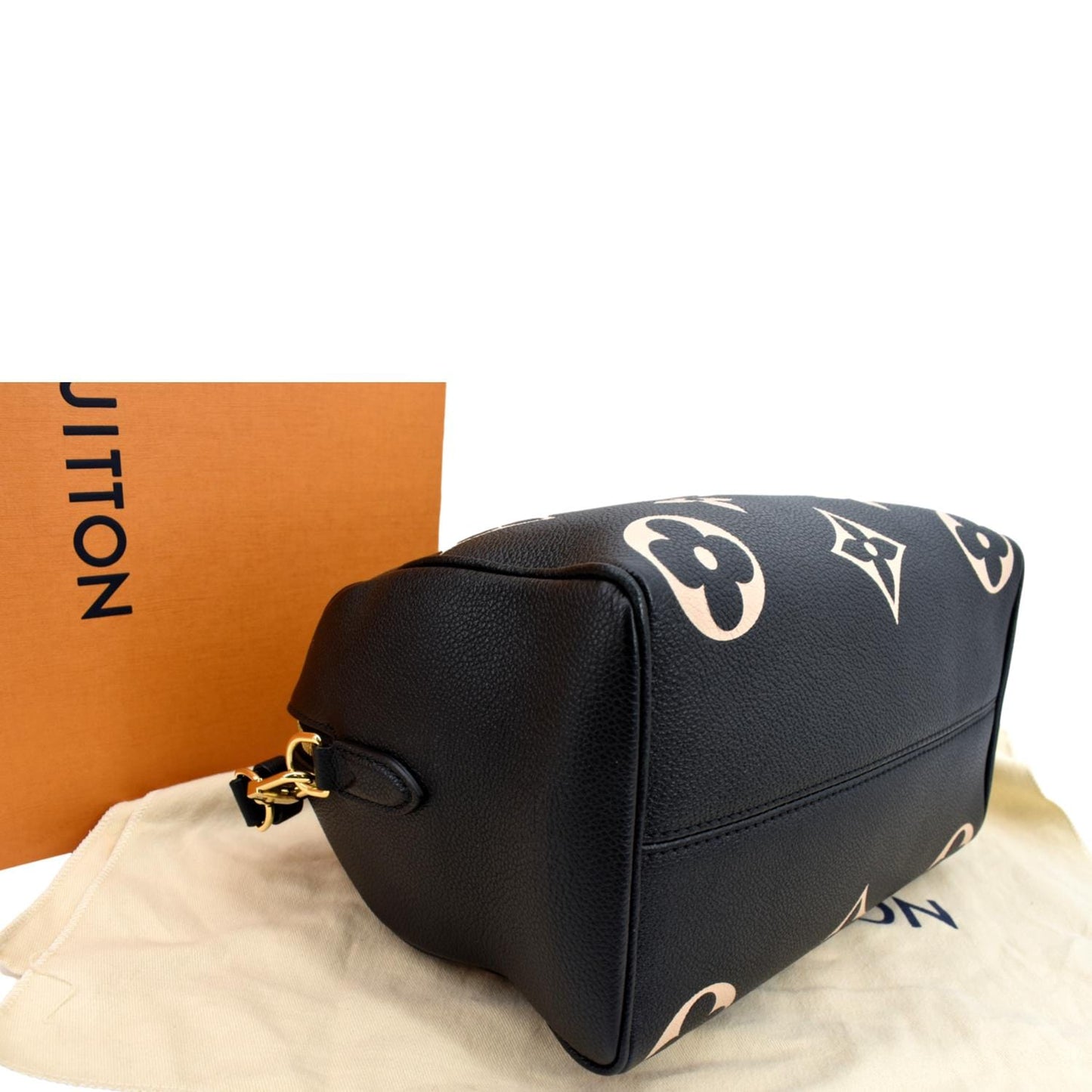LOUIS VUITTON Speedy 25 Bandouliere Monogram Empreinte Crossbody Bag Bicolor