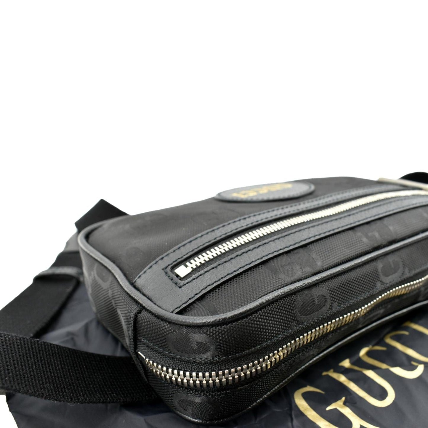 GUCCI Off The Grid GG Nylon Belt Bag Black 631341
