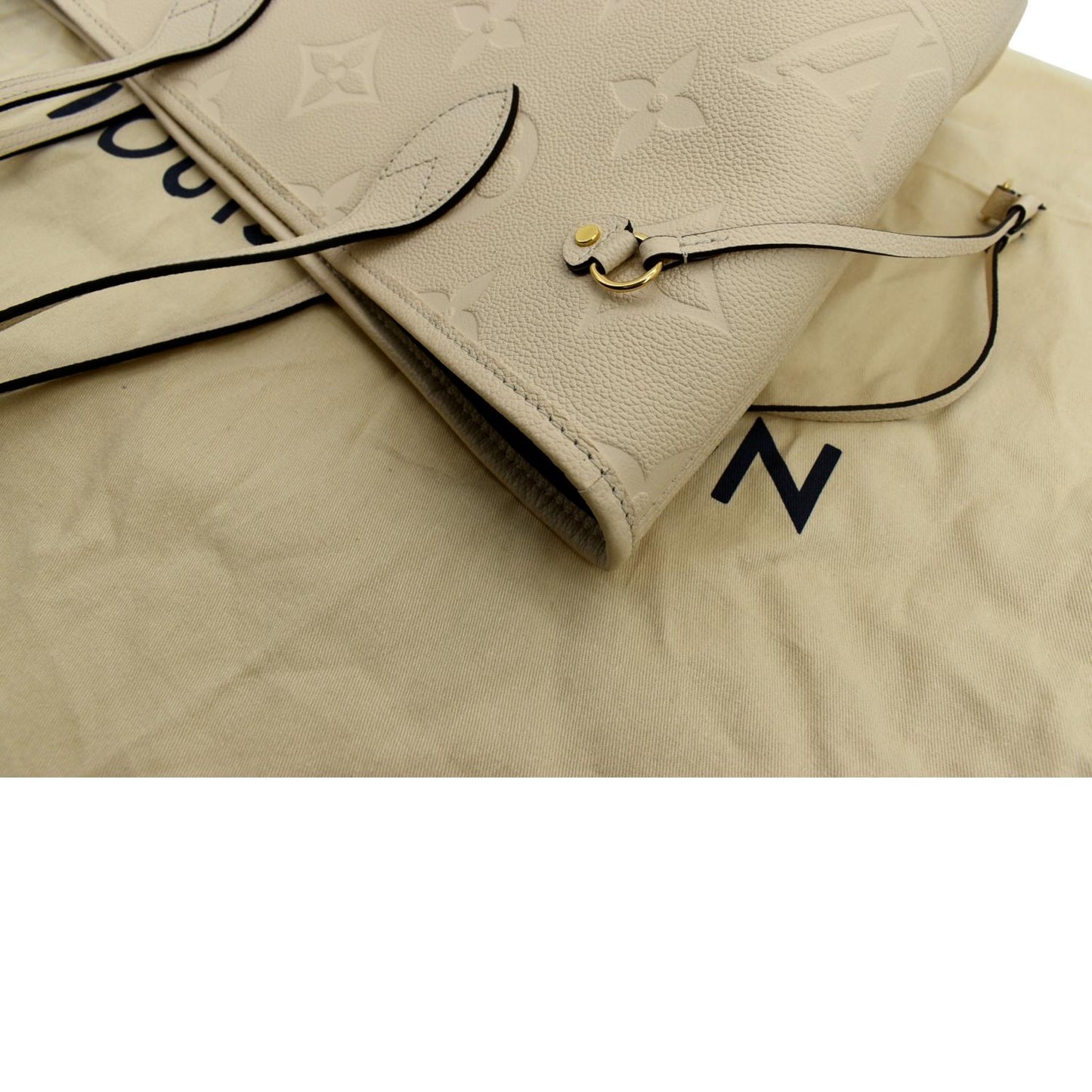 LOUIS VUITTON  Neverfull MM Monogram Empreinte Tote Bag Tourterelle  - Hot Deals