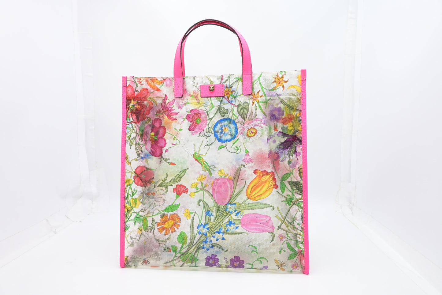Gucci Tote in Clear Flora Vinyl