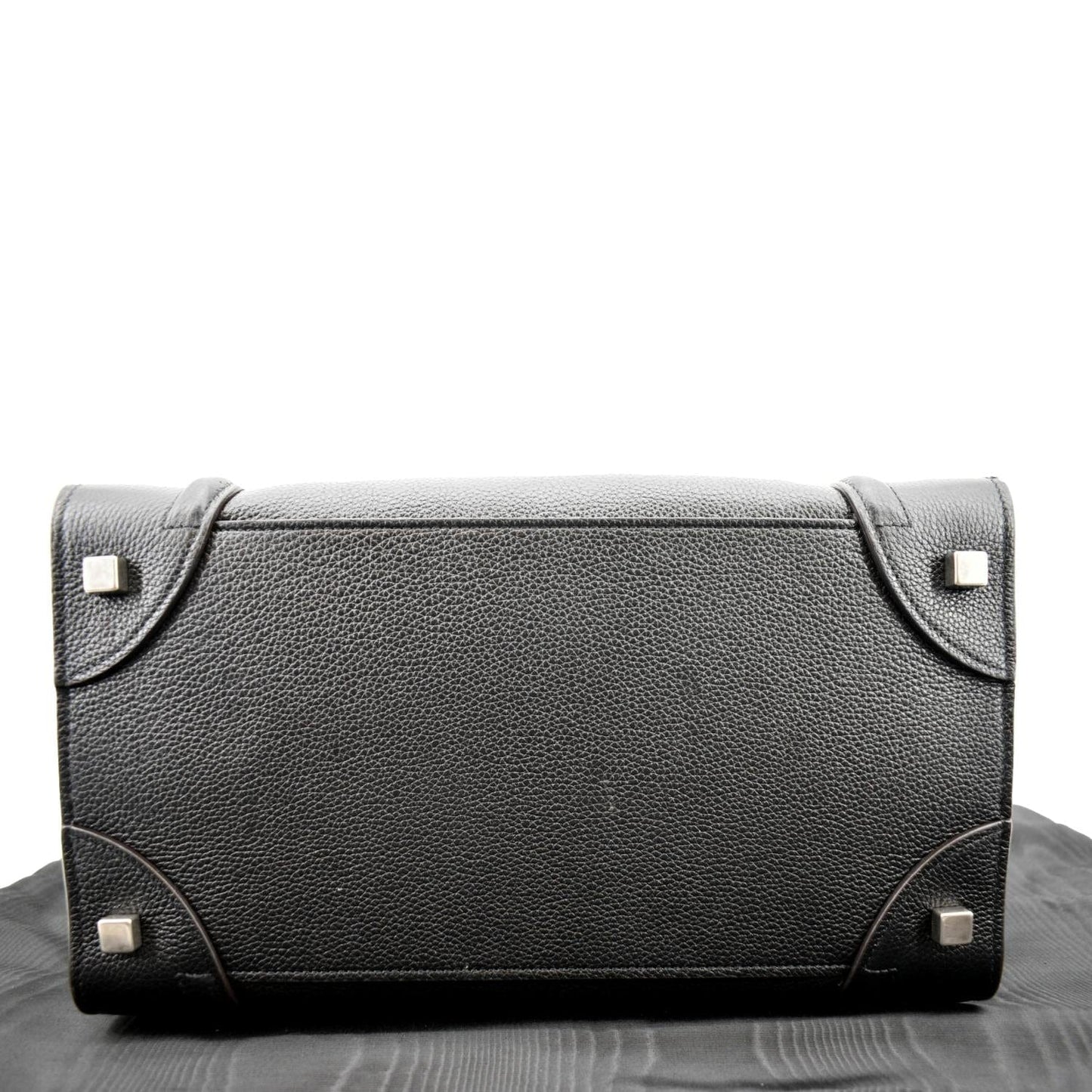 CELINE Drummed Mini Luggage Calfskin Leather Tote Bag Black - Hot Deals