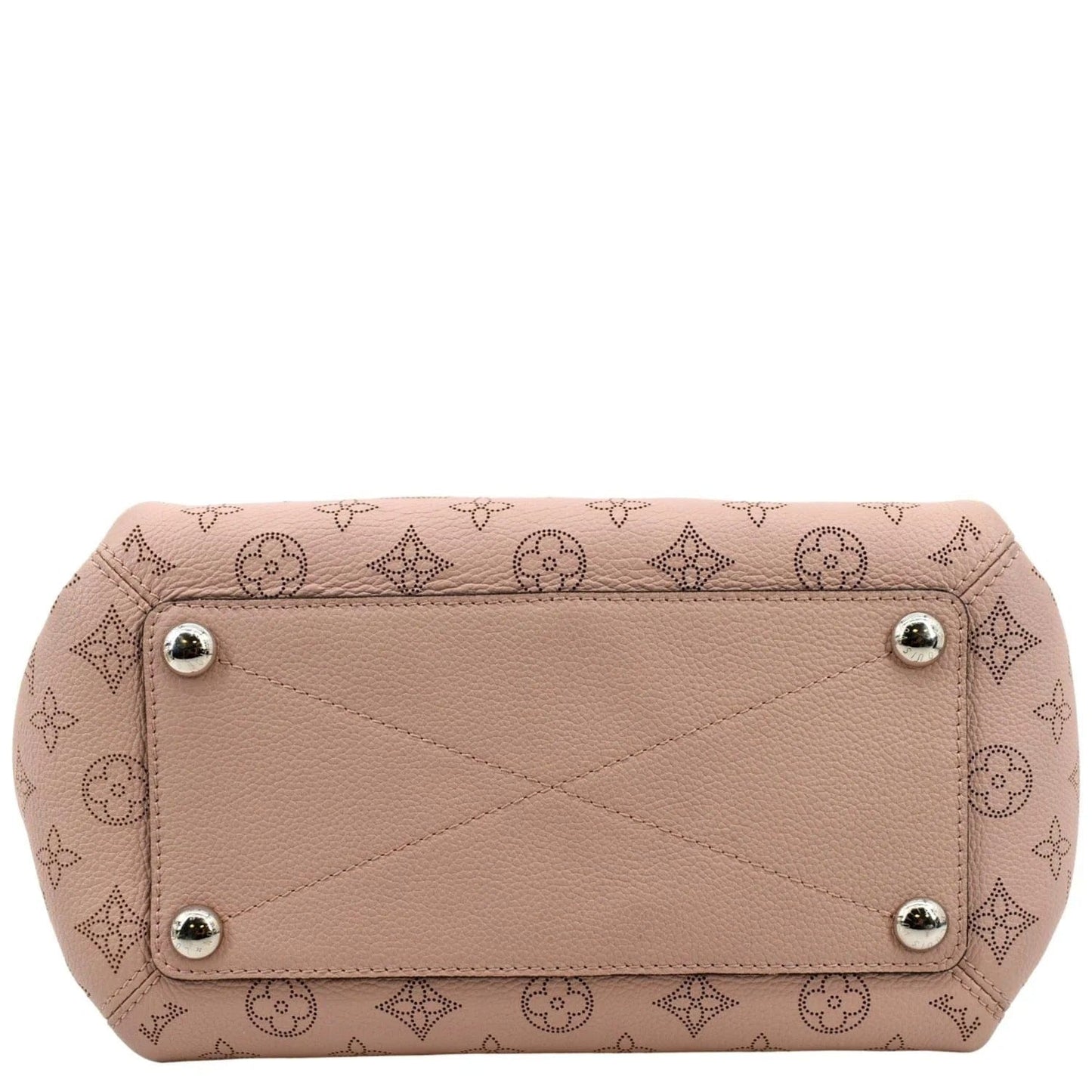 LOUIS VUITTON Babylone Mahina Calfskin Leather Satchel Bag Pink