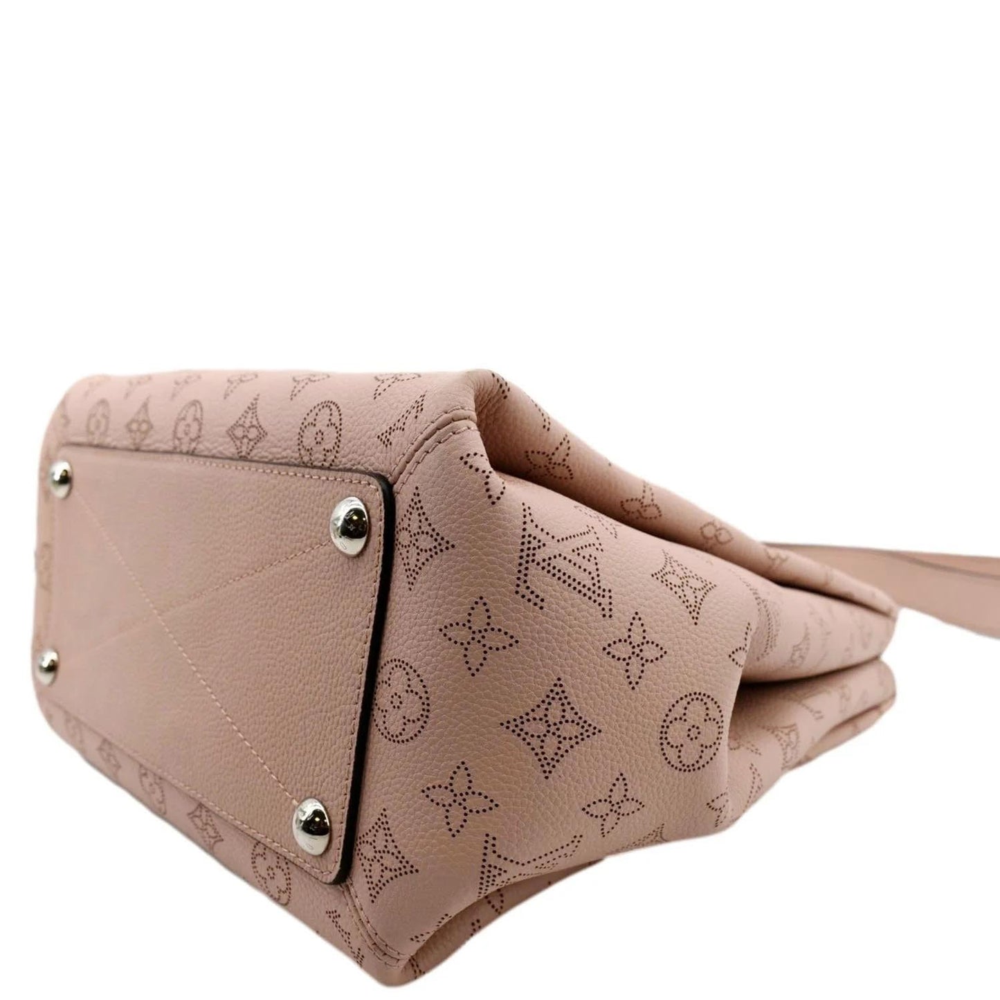 LOUIS VUITTON Babylone Mahina Calfskin Leather Satchel Bag Pink