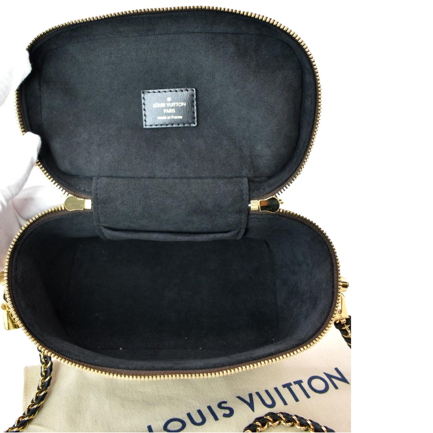 LOUIS VUITTON Vanity PM Monogram Reverse Canvas Crossbody Bag Brown