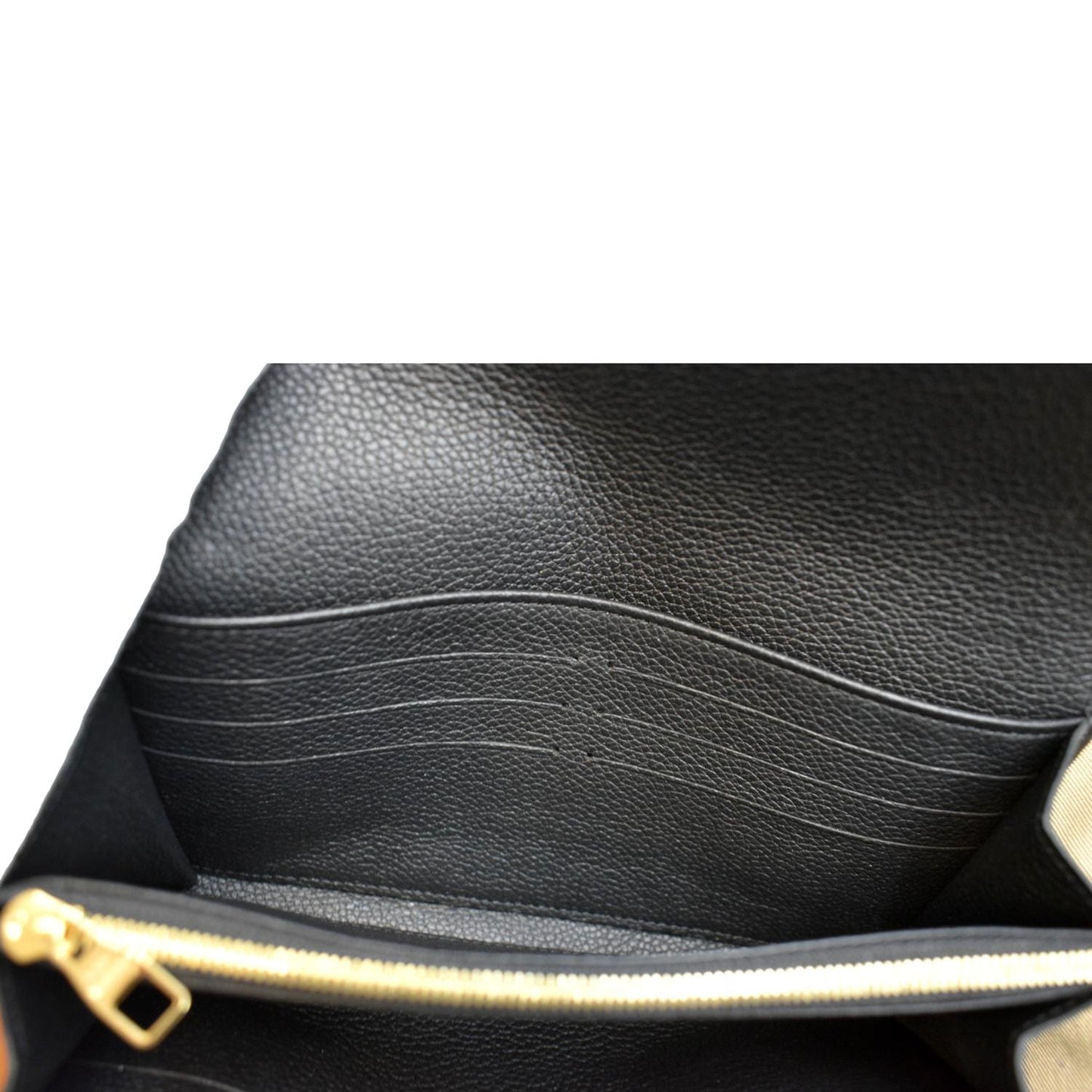 LOUIS VUITTON Sarah Monogram Empreinte Leather Wallet Black