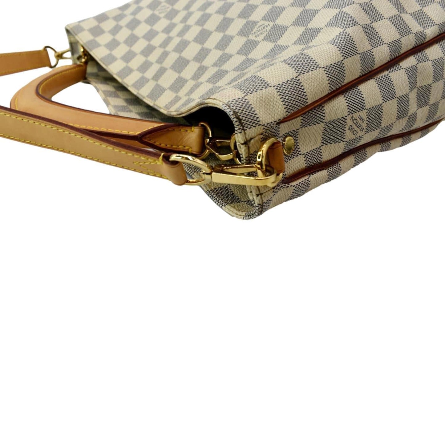 LOUIS VUITTON Soffi Damier Azur Satchel Shoulder Bag White