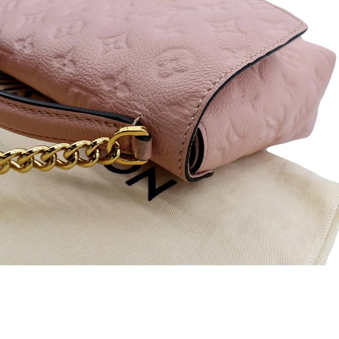 LOUIS VUITTON Blanche BB Empreinte Leather Shoulder Bag Rose Poudre