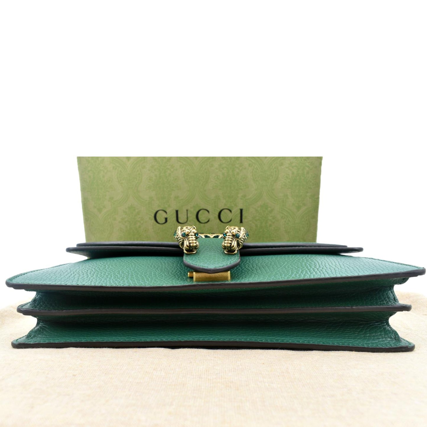 GUCCI Dionysus Small Leather Shoulder Bag Emerald Green 400249