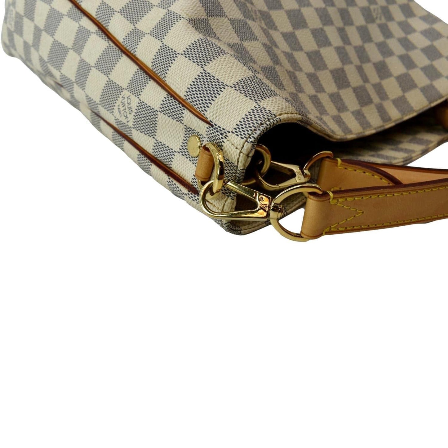 LOUIS VUITTON Soffi Damier Azur Satchel Shoulder Bag White