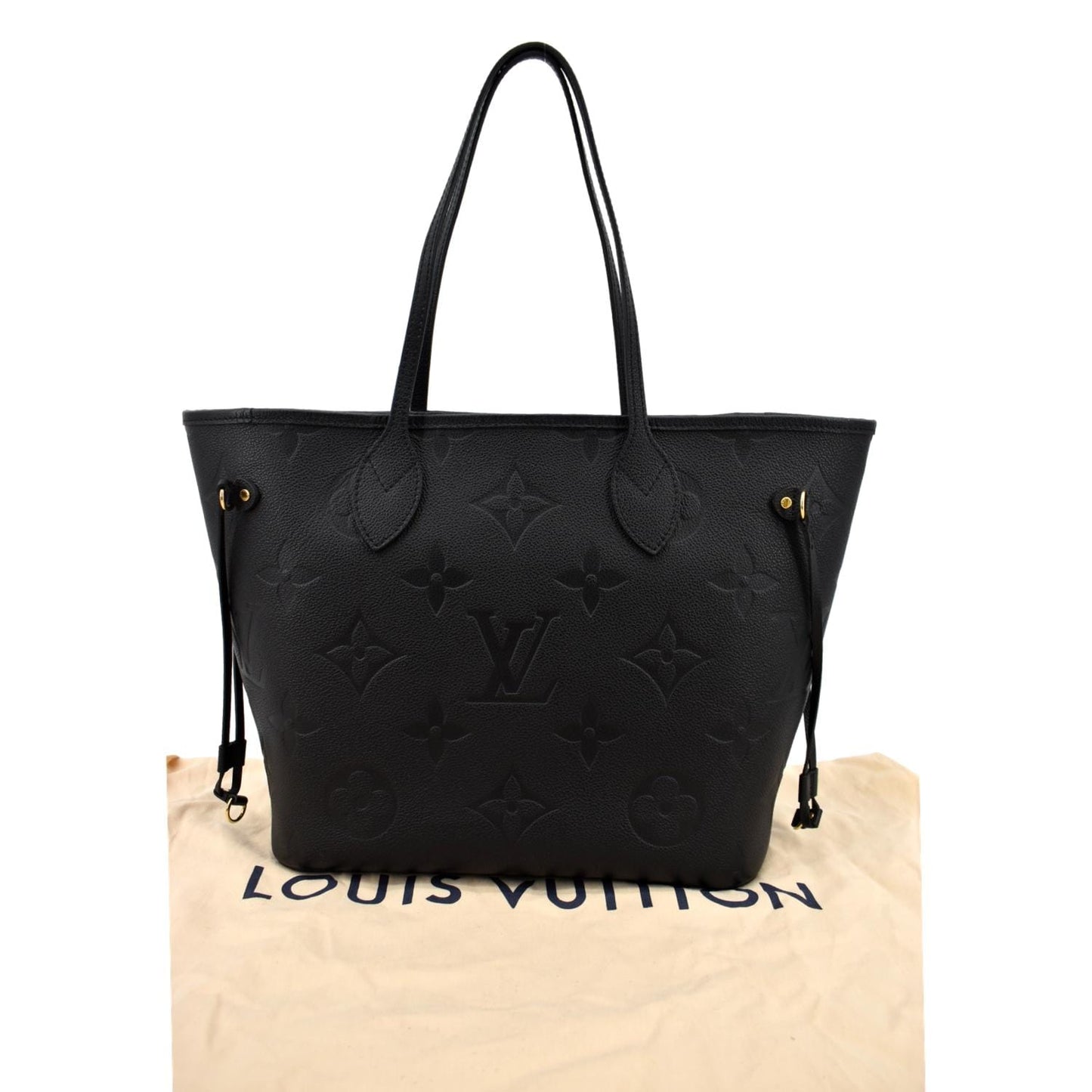 LOUIS VUITTON  Neverfull MM Monogram Empreinte Tote Bag Black