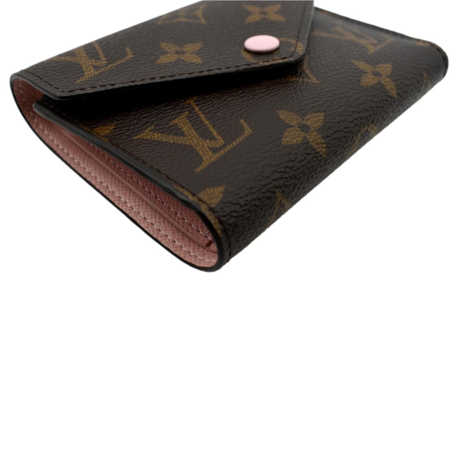 LOUIS VUITTON Victorine Monogram Canvas Wallet Rose Ballerina