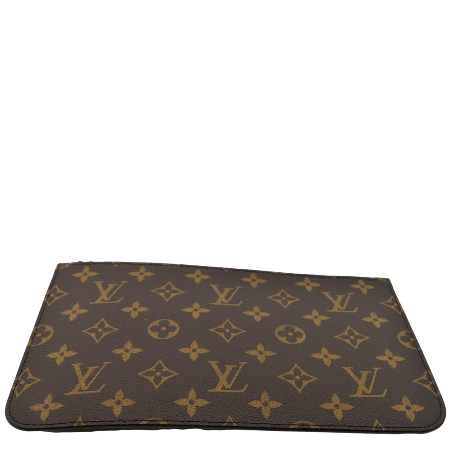 LOUIS VUITTON  Neverfull Monogram Canvas Pochette Wristlet Pouch Brown
