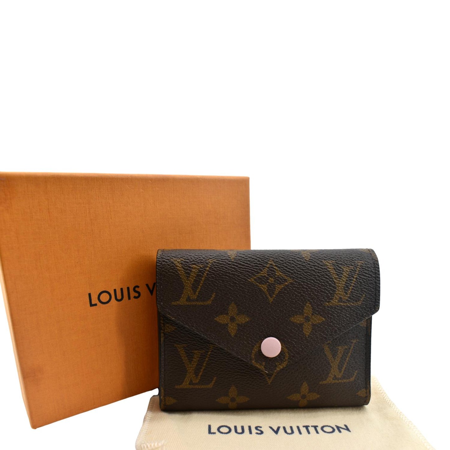 LOUIS VUITTON Victorine Monogram Canvas Wallet Rose Ballerina