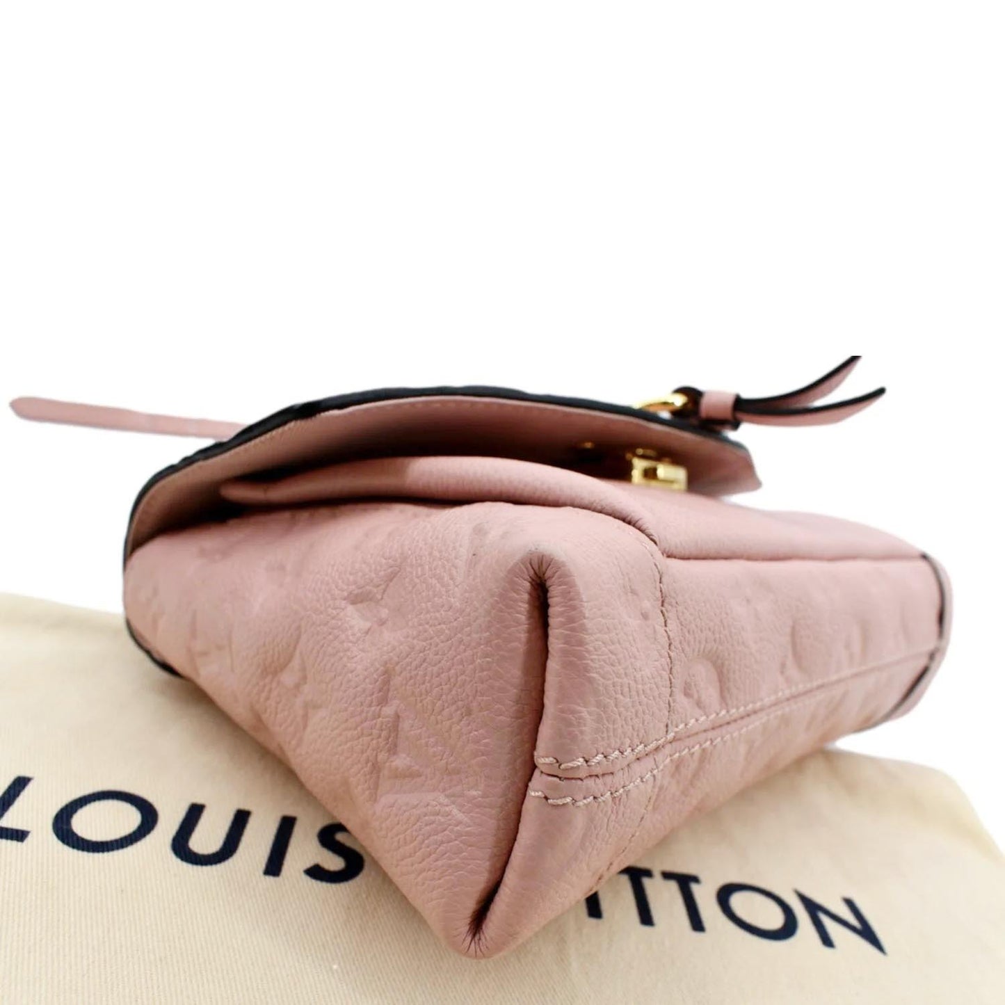 LOUIS VUITTON Blanche BB Empreinte Leather Shoulder Bag Rose Poudre