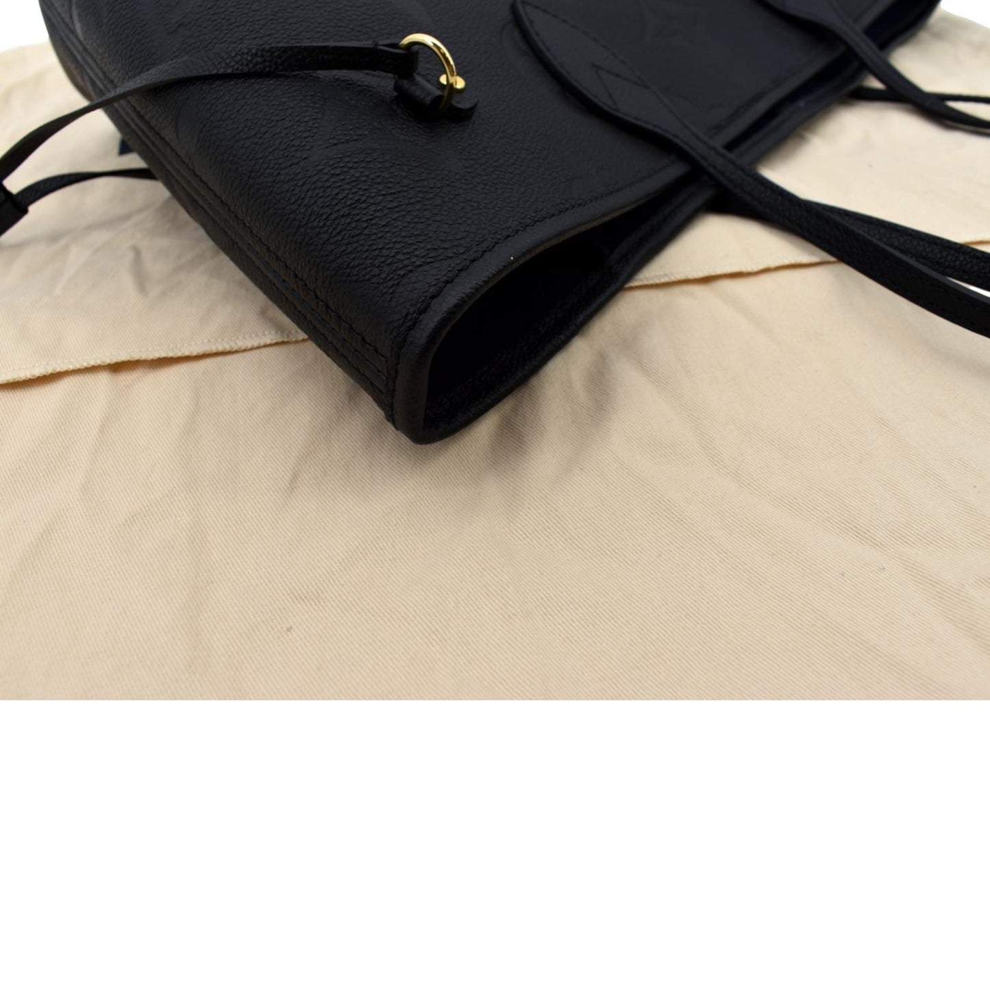 LOUIS VUITTON  Neverfull MM Monogram Empreinte Tote Bag Black