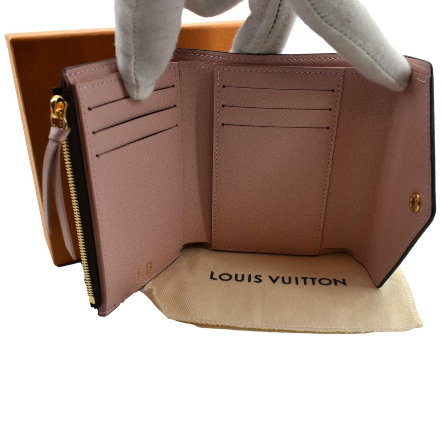 LOUIS VUITTON Victorine Monogram Canvas Wallet Rose Ballerina