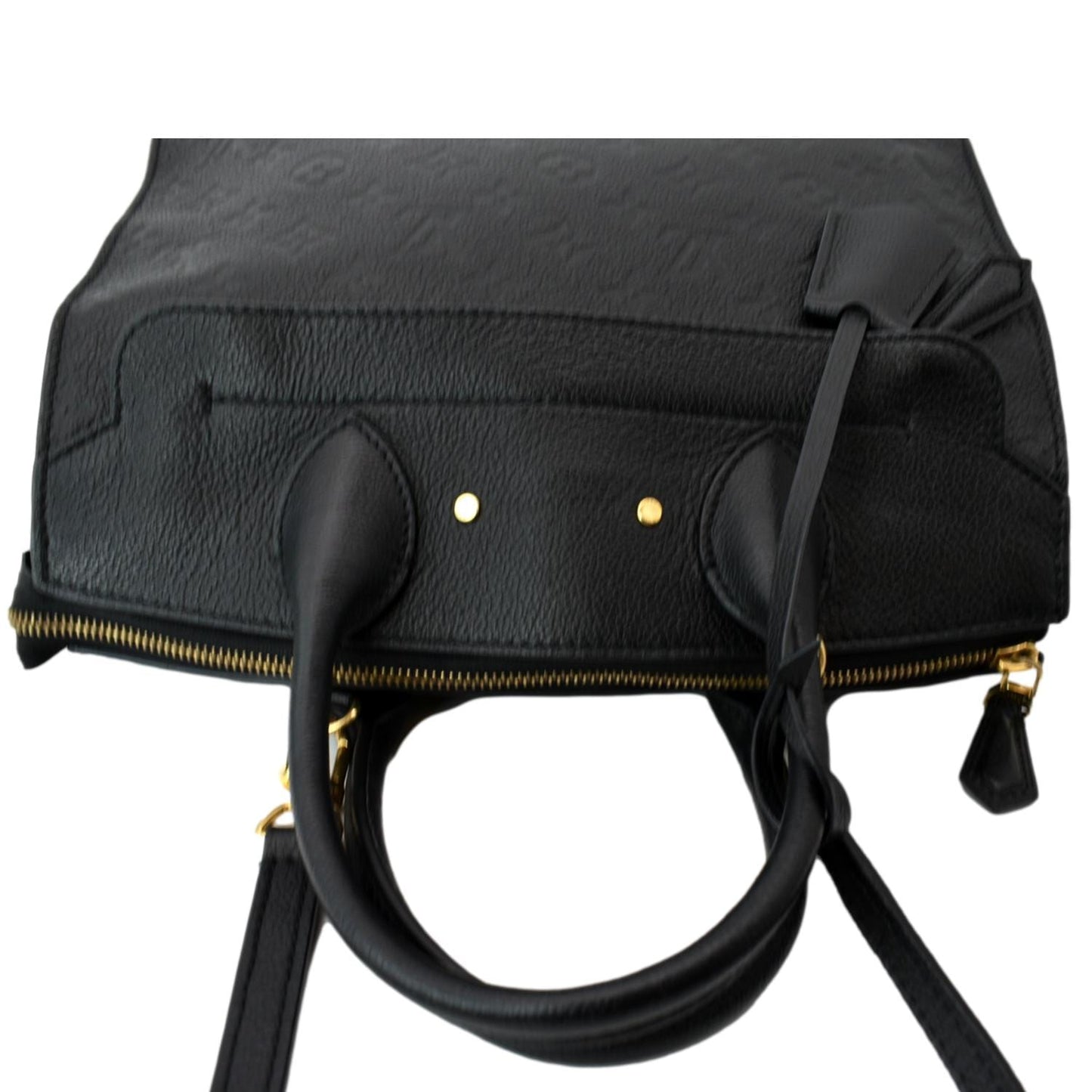 LOUIS VUITTON Pont Neuf MM Monogram Empreinte Leather Shoulder Bag Black