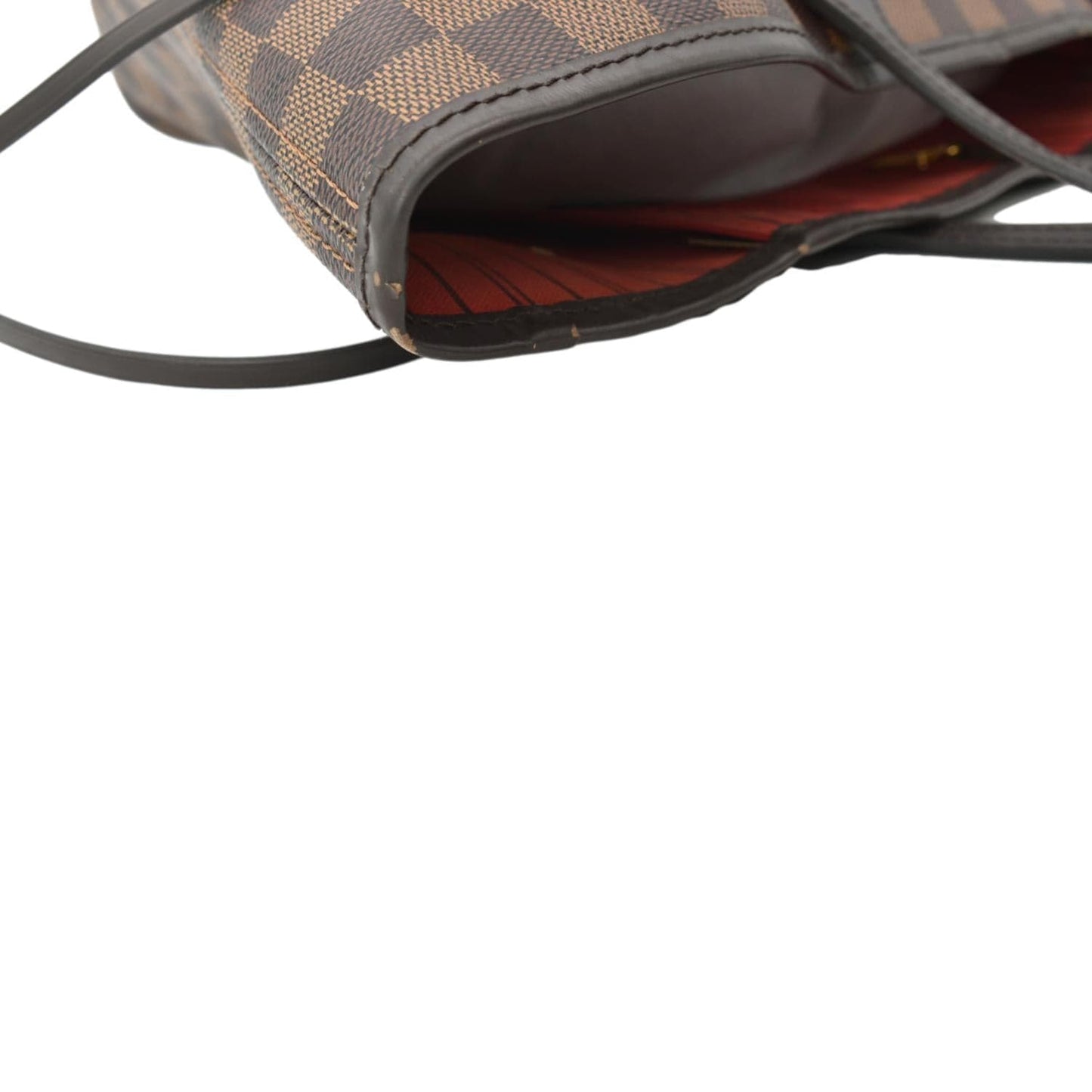LOUIS VUITTON Neverfull MM Damier Ebene Tote Bag Brown