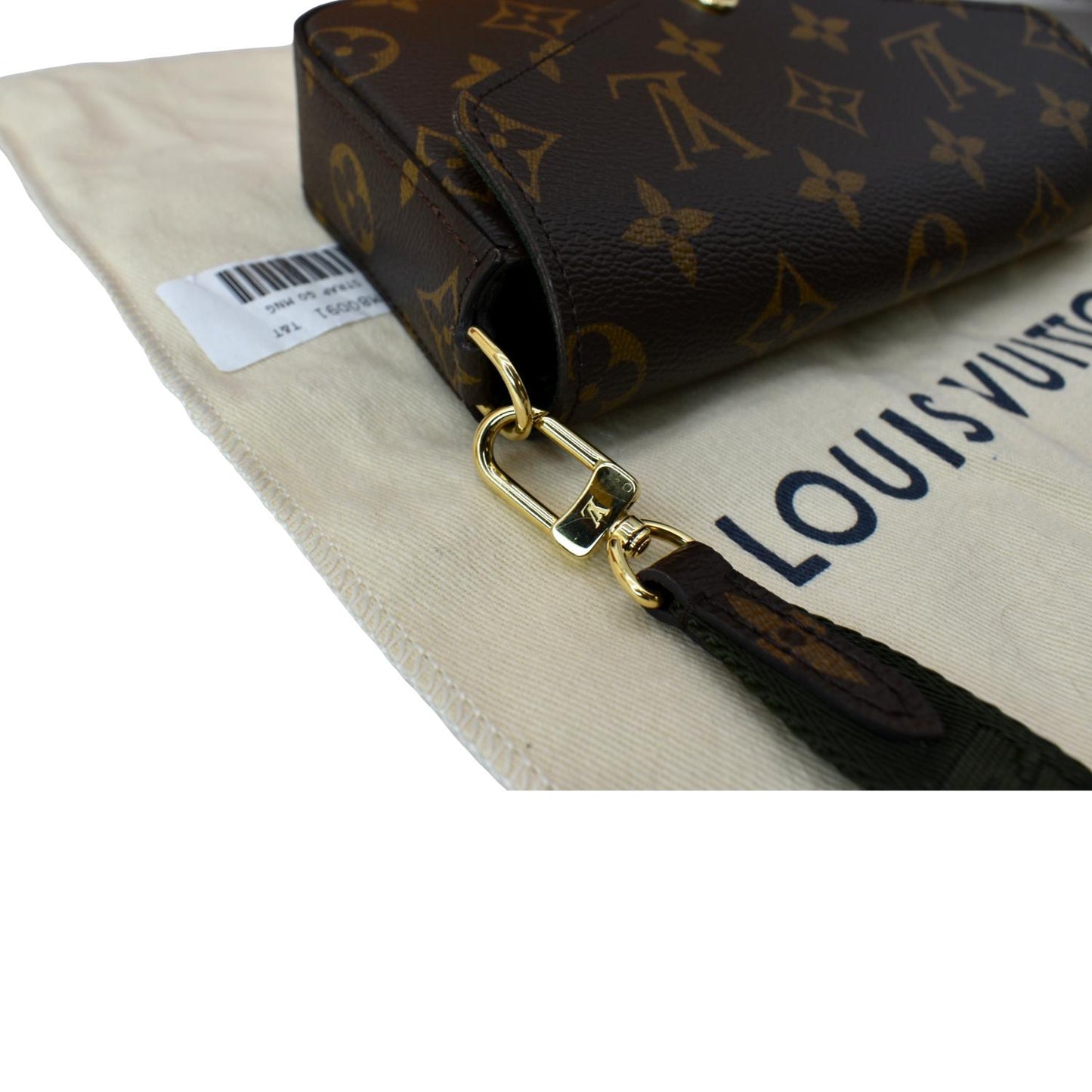 LOUIS VUITTON Felicie Strap & Go Pochette Monogram Canvas Shoulder Bag Brown