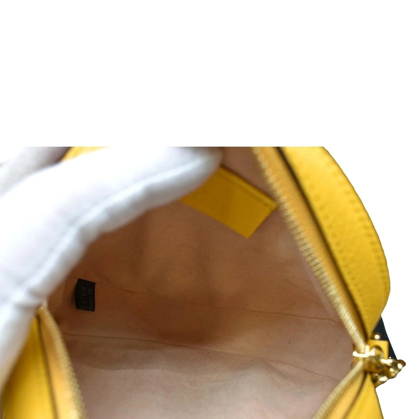 GUCCI Ophidia Mini Flora GG Round Supreme Monogram Web Crossbody Bag Yellow 550618