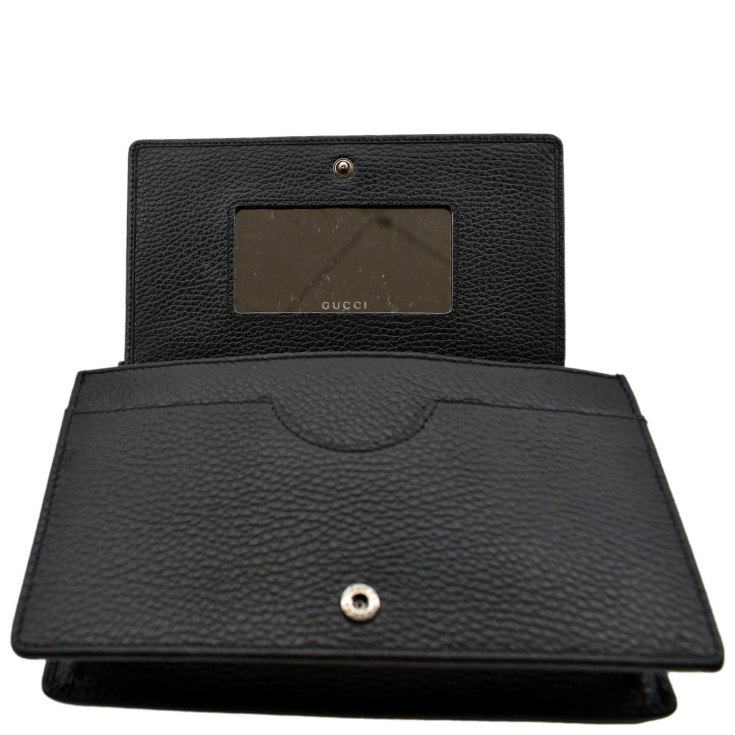 GUCCI GG Marmont WOC Leather Chain Crossbody Bag Black 497985