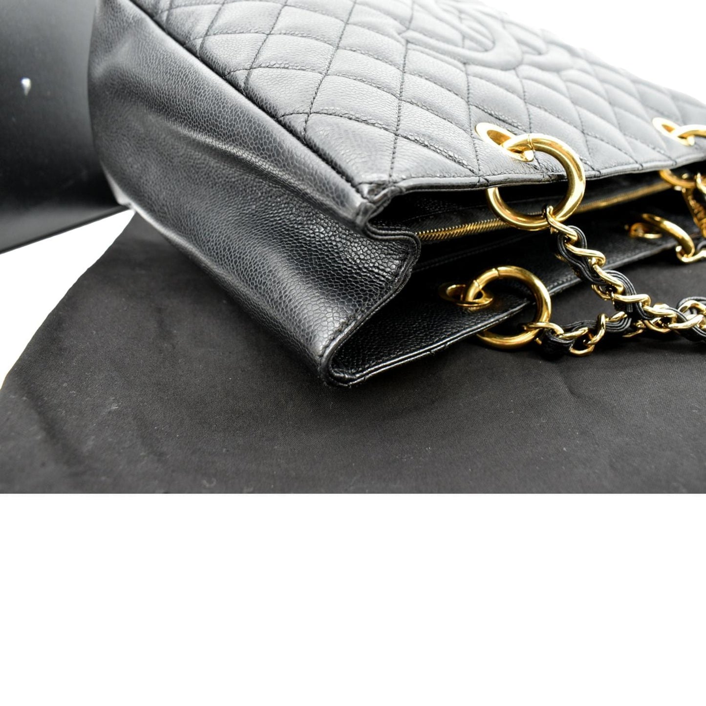 CHANEL Grand Shopping Caviar Leather GST Tote Bag Black - Sold